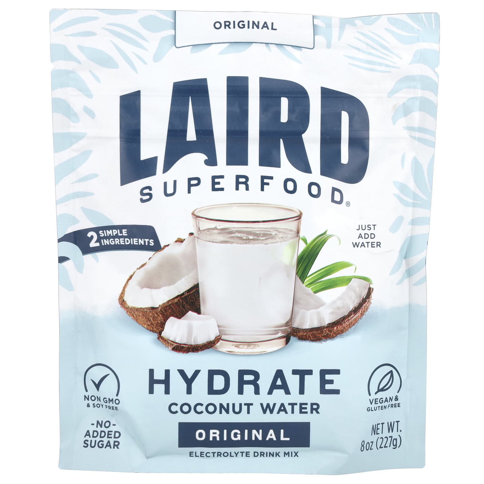 Laird Superfood Hydrate кокосовая вода оригинальный продукт 227 г 8 унций 4290₽