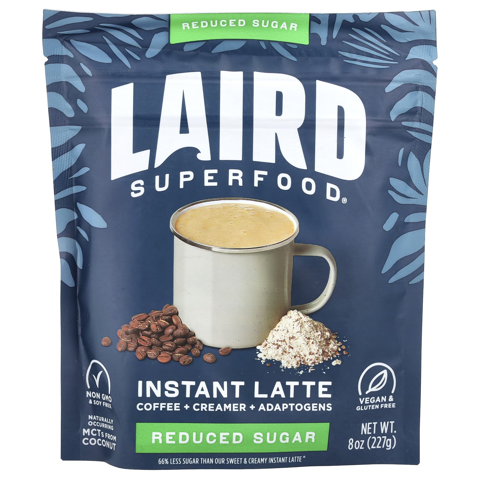 Laird Superfood Растворимый латте кофе сливки адаптогены с пониженным содержанием сахара 227 г 8 унций 3790₽