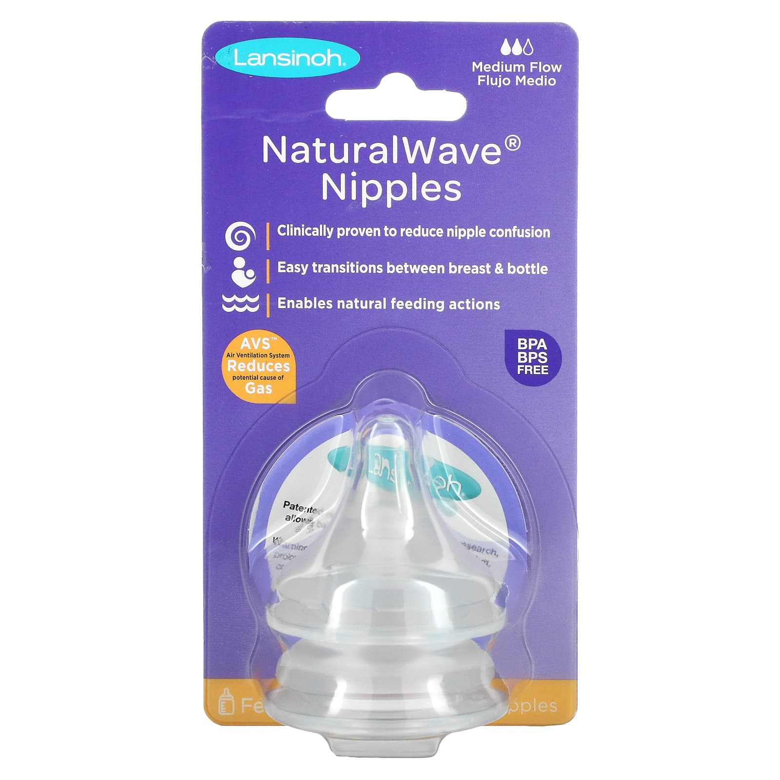 Lansinoh mOmma Соски NaturalWave 2 соски со средним потоком 1690₽