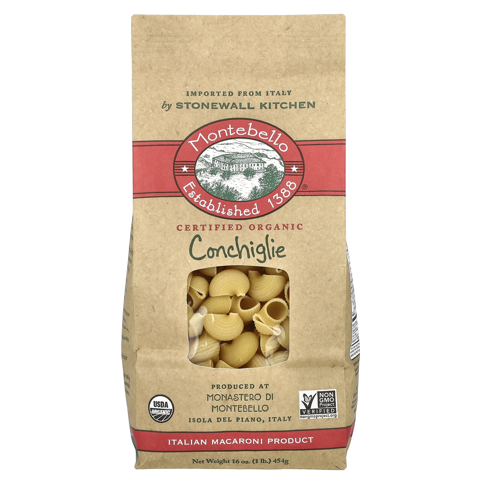 Montebello, Organic Conchiglie, 16 oz (454 g)