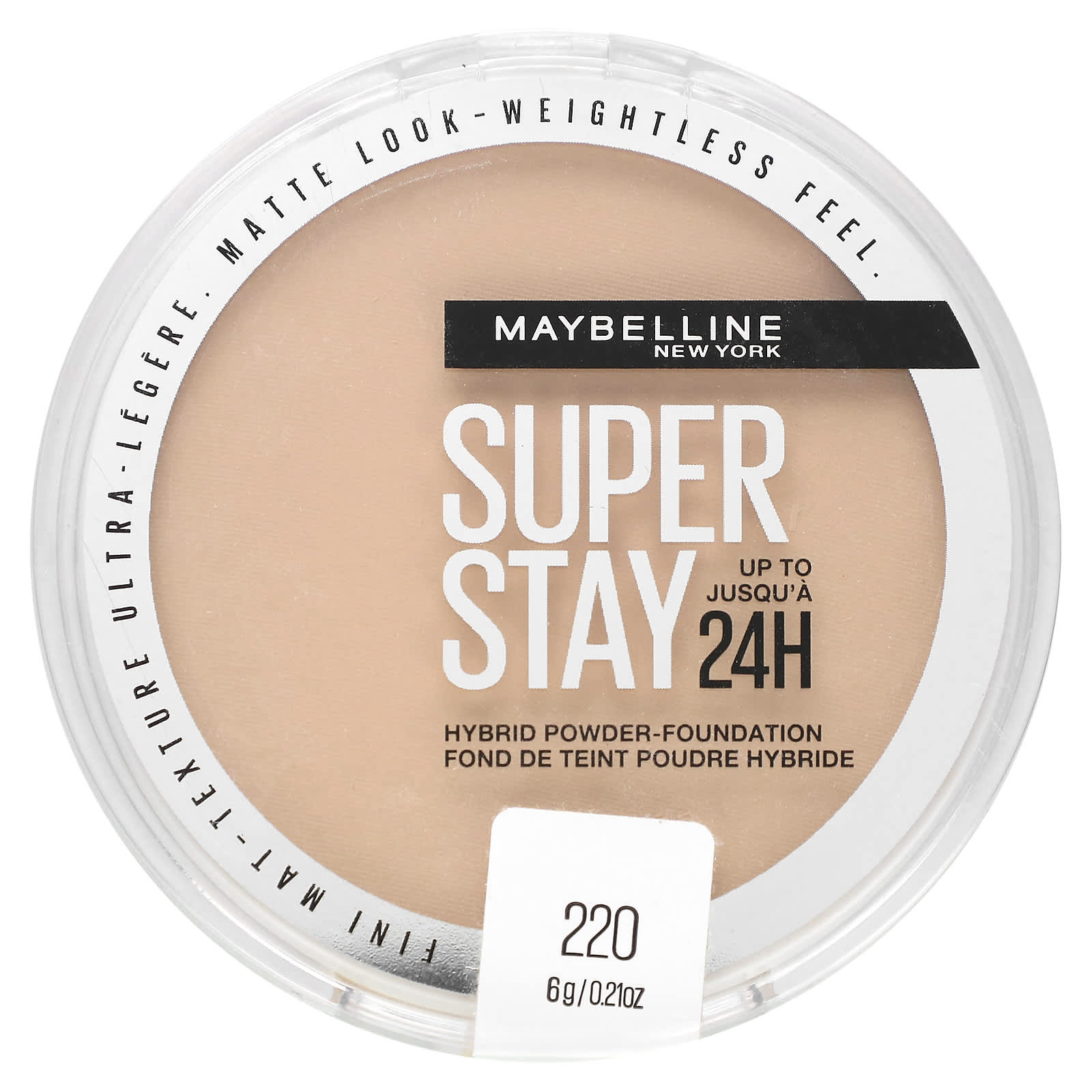 Maybelline, Super Stay, гибридная пудра-основа, 220, 6 г (0,21 унции)