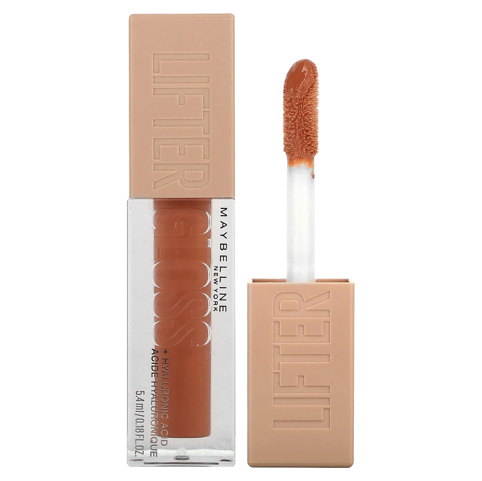 Maybelline, Lifter Gloss + гиалуроновая кислота, янтарь 007, 5,4 мл (0,18 жидк. Унции)