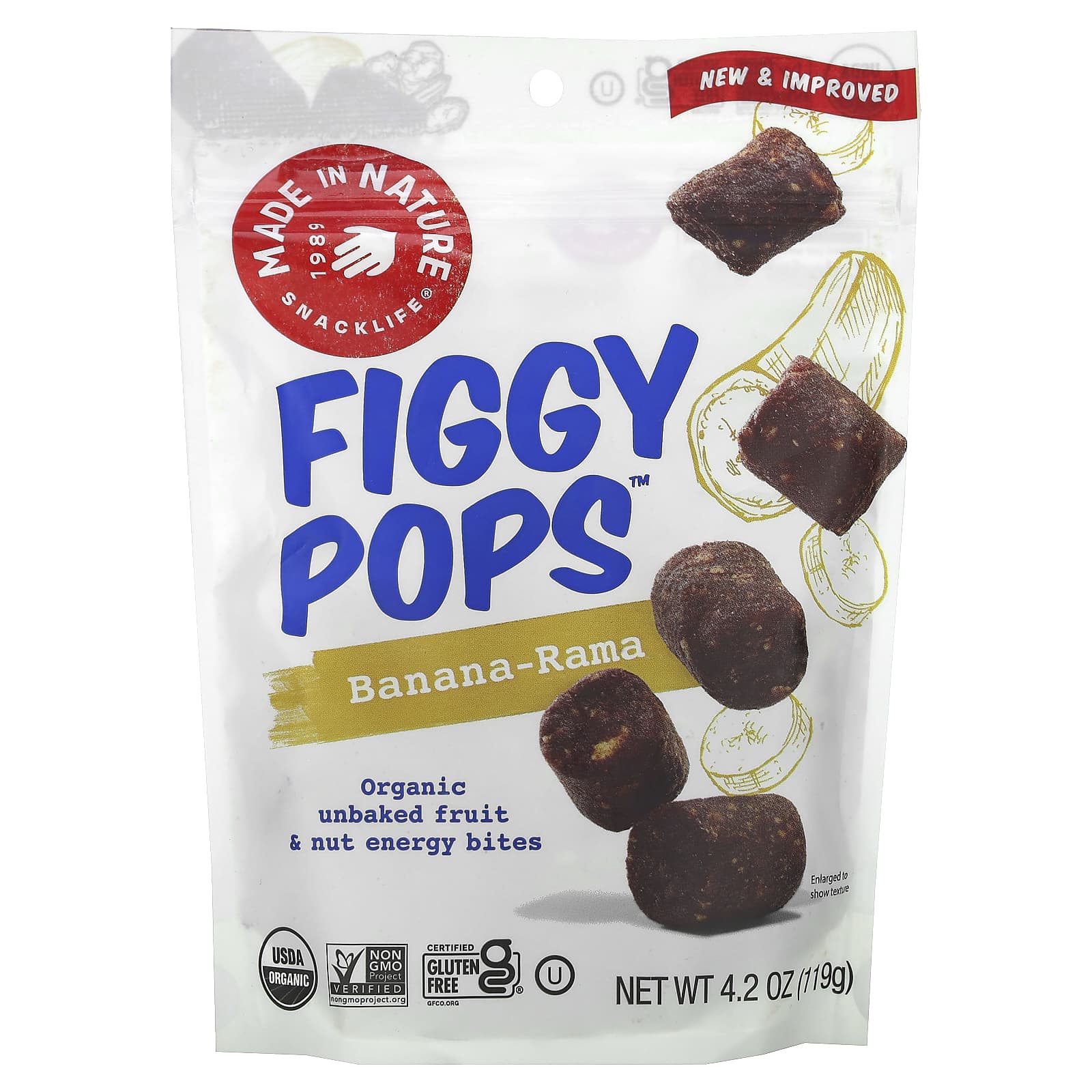 Made in Nature, Figgy Pops, банан, 119 г (4,2 унции)