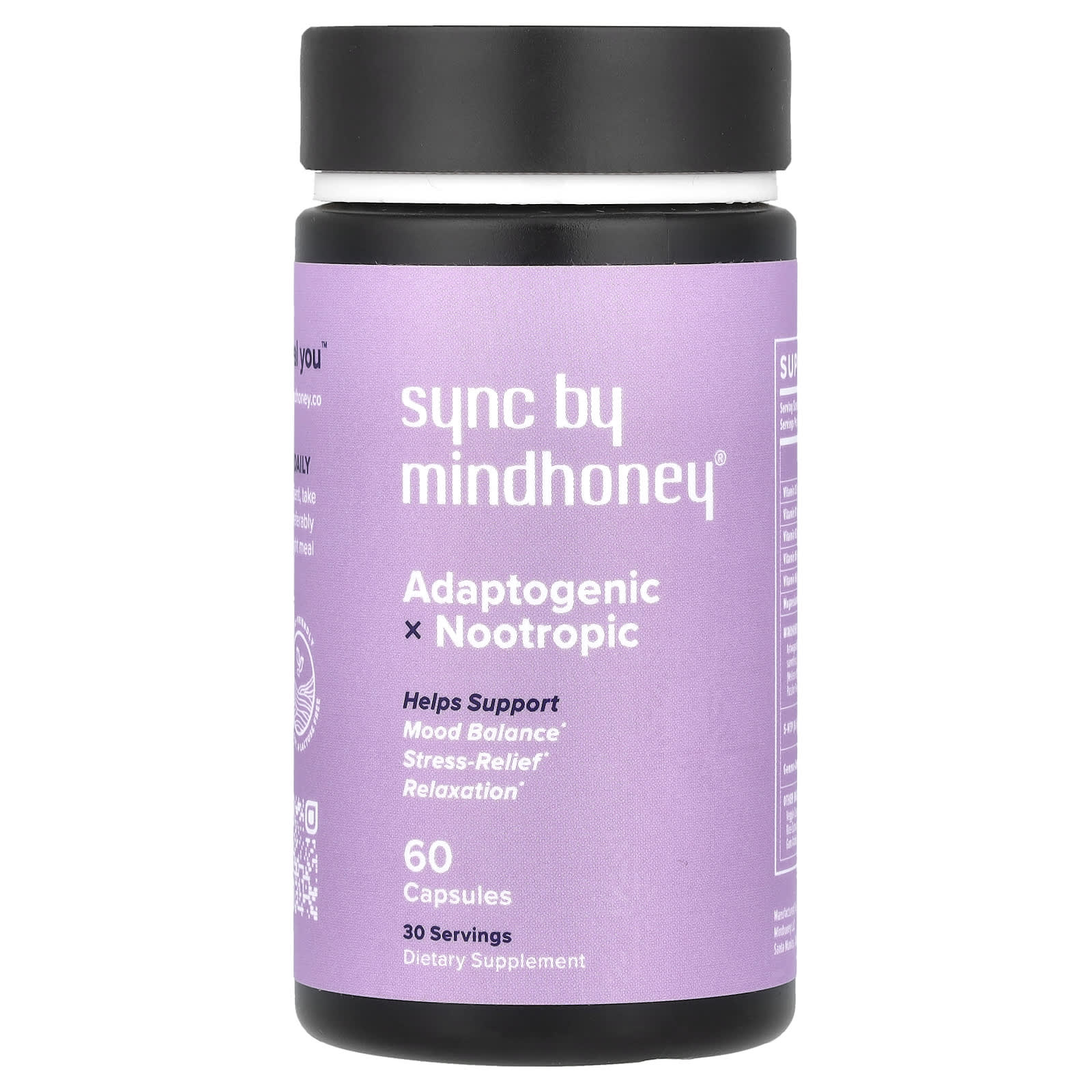 Mindhoney, Sync, адаптогенные и ноотропные, 60 капсул