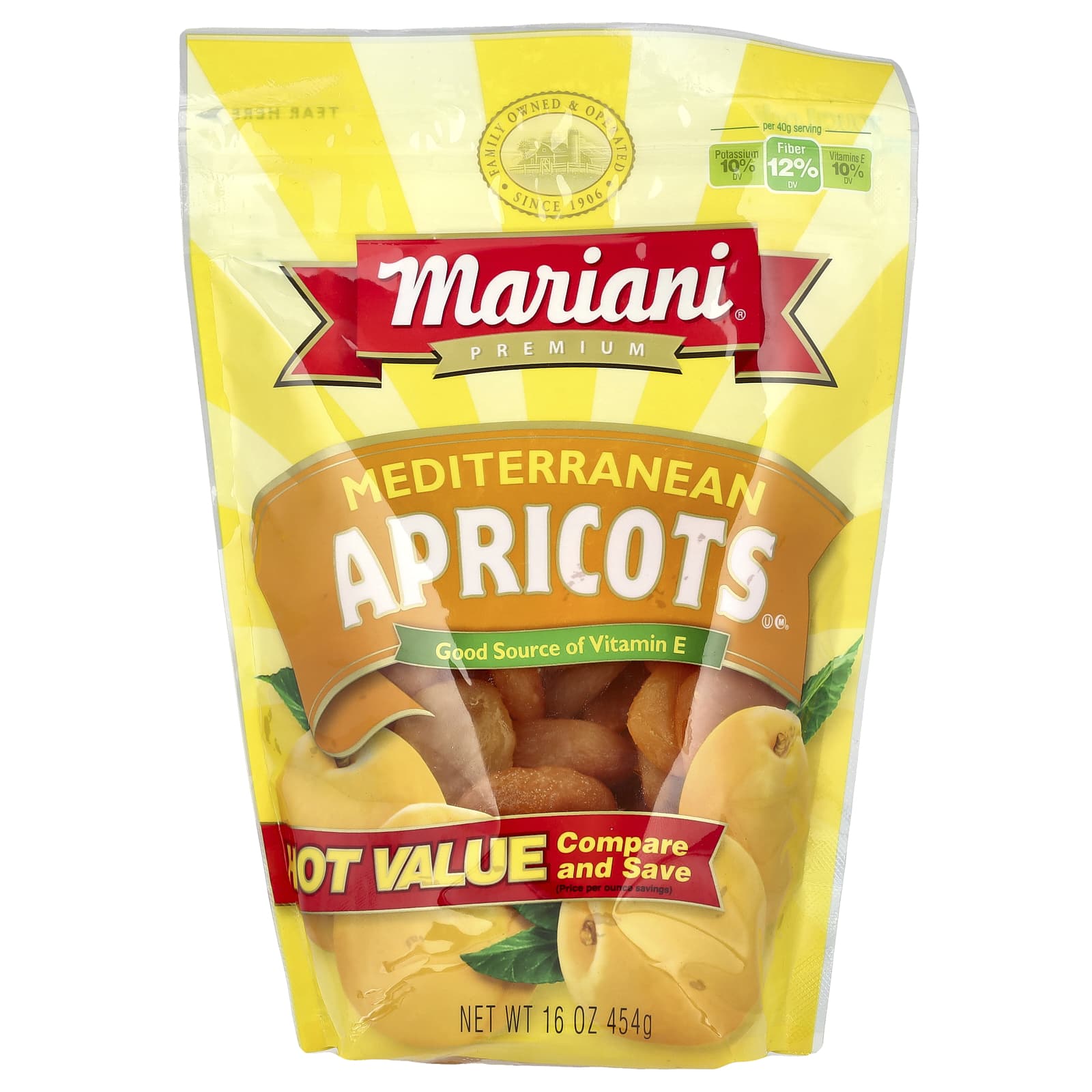 Mariani Dried Fruit Средиземноморские абрикосы 454 г 16 унций 1890₽