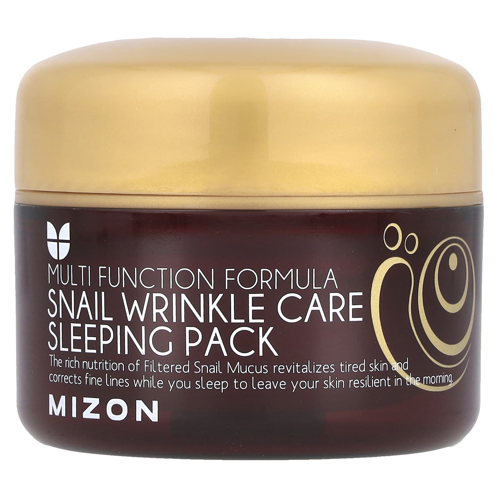 Mizon, Snail Wrinkle Care Sleeping Pack, ночная маска с муцином улитки против морщин, 80 мл (2,70 жидк. унции)