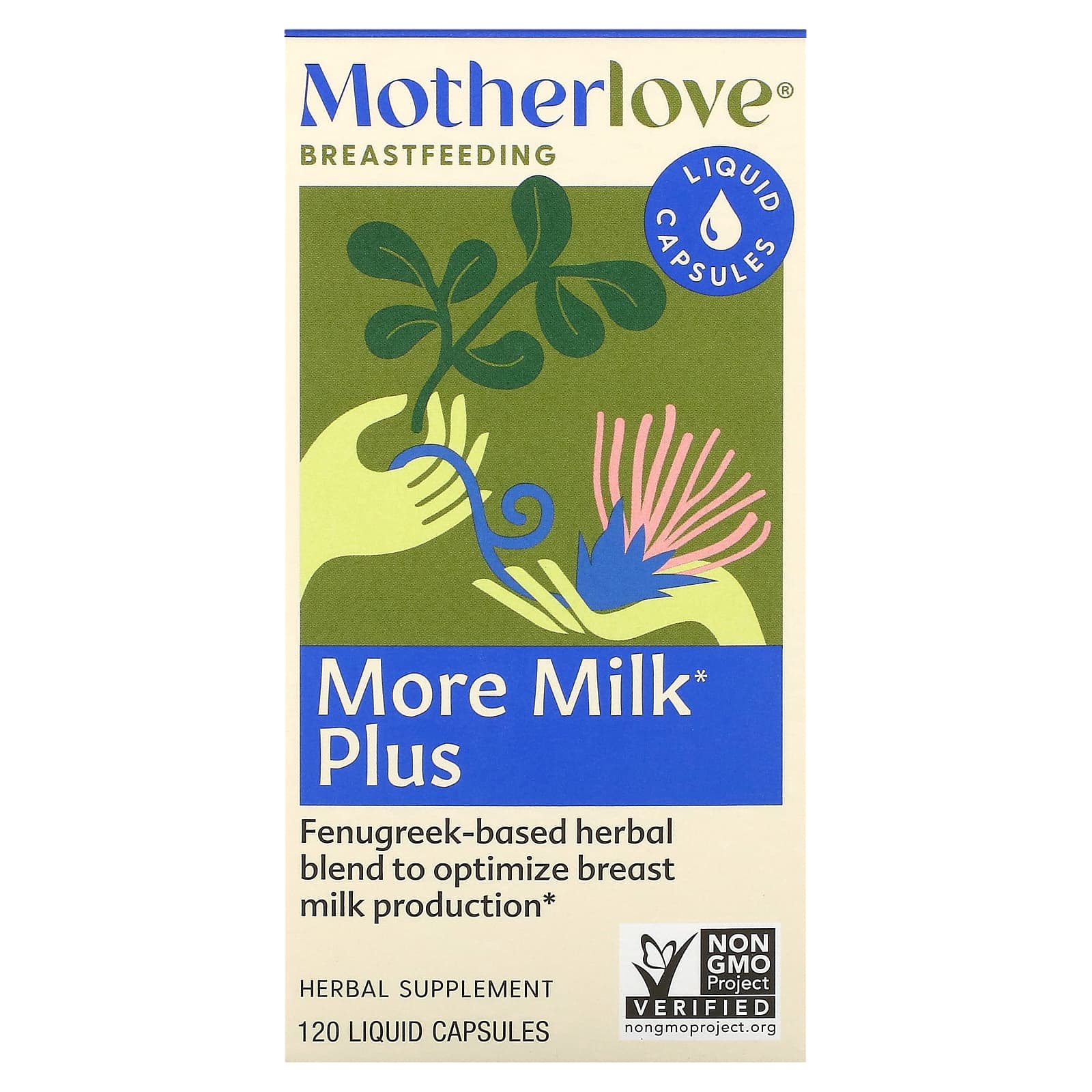 Motherlove, Грудное вскармливание, More Milk Plus, 120 жидких капсул