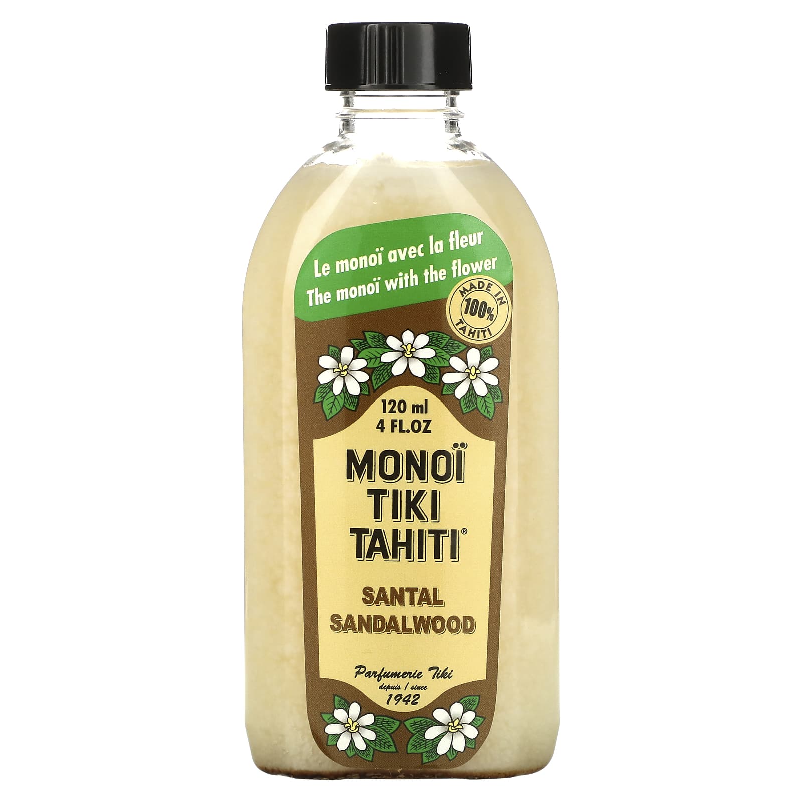 Monoi Tiare Tahiti Monoi Tiki Tahiti Сандаловое дерево 4 жидких унции 120 мл 2090₽