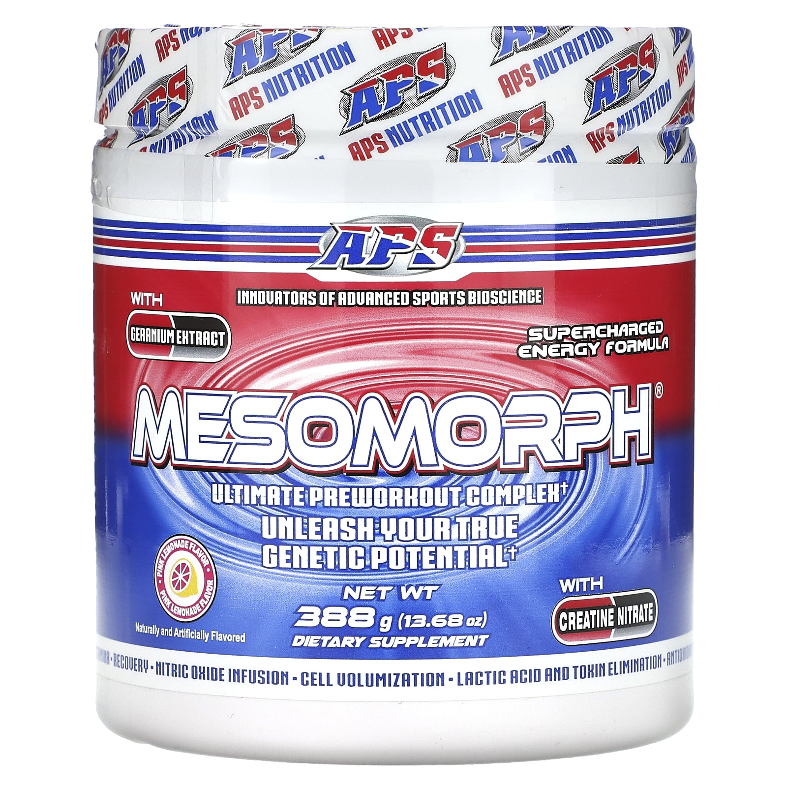 APS, Mesomorph, розовый лимонад, 388 г (13,68 унции)