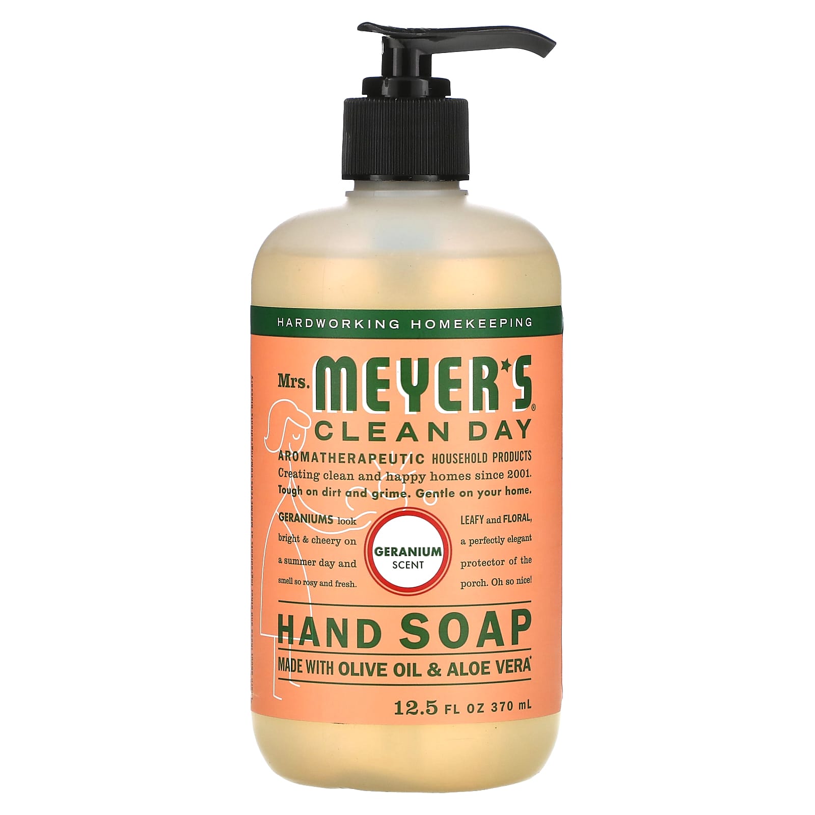 Mrs Meyers Clean Day Мыло для рук с запахом герани 370 мл 125 жидк унции 1790₽