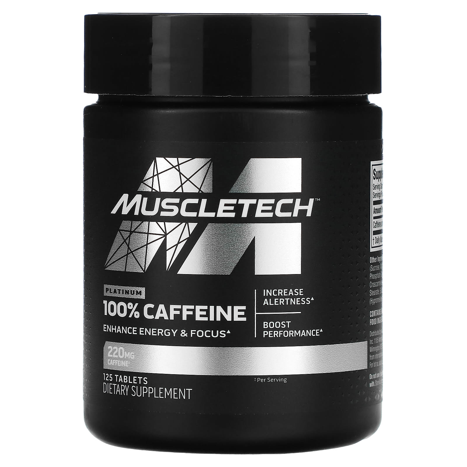 MuscleTech Platinum 100 кофеин 220 мг 125 таблеток 1990₽