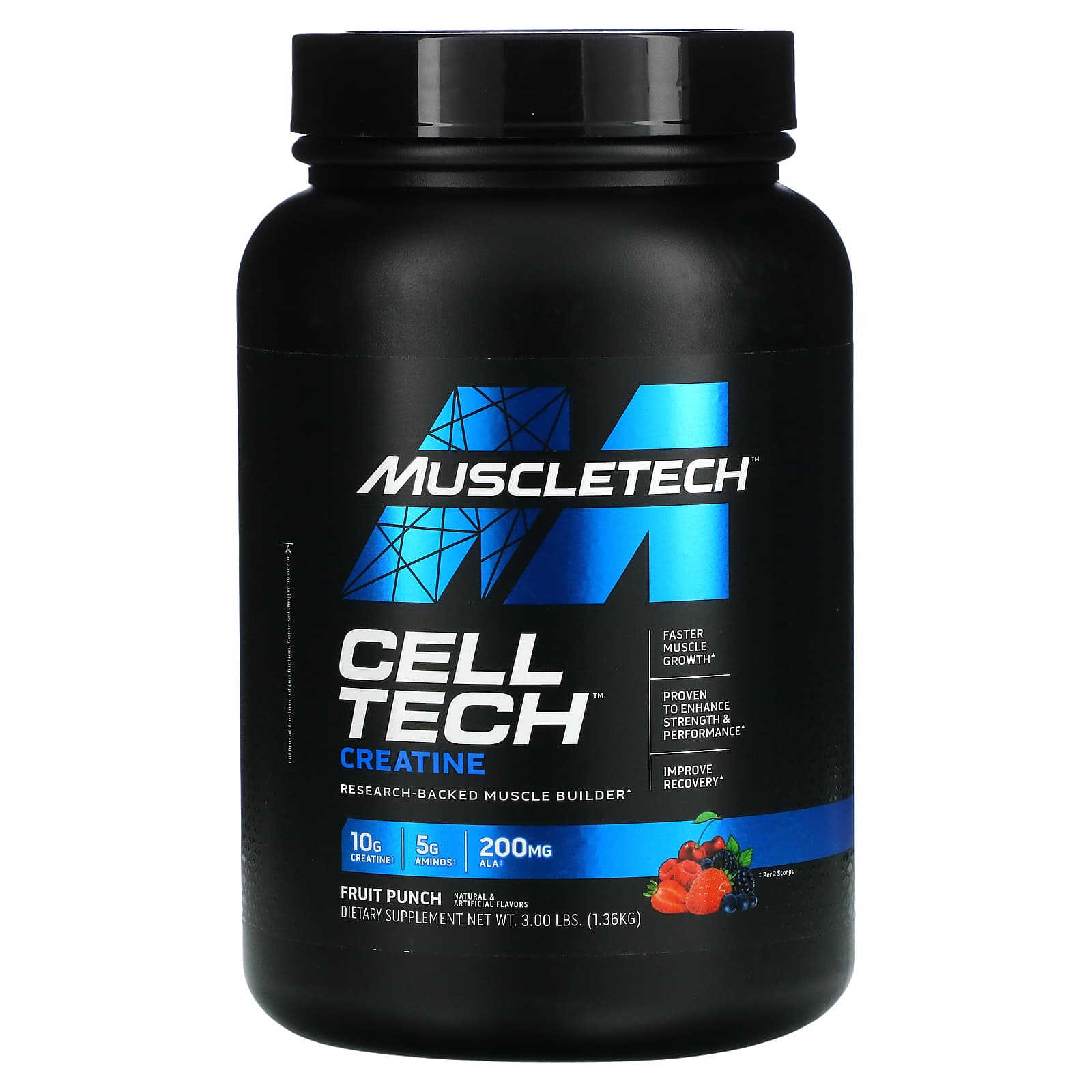 MuscleTech, Performance Series, CELL-TECH, креатин, фруктовый пунш, 1,36 кг (3 фунта)