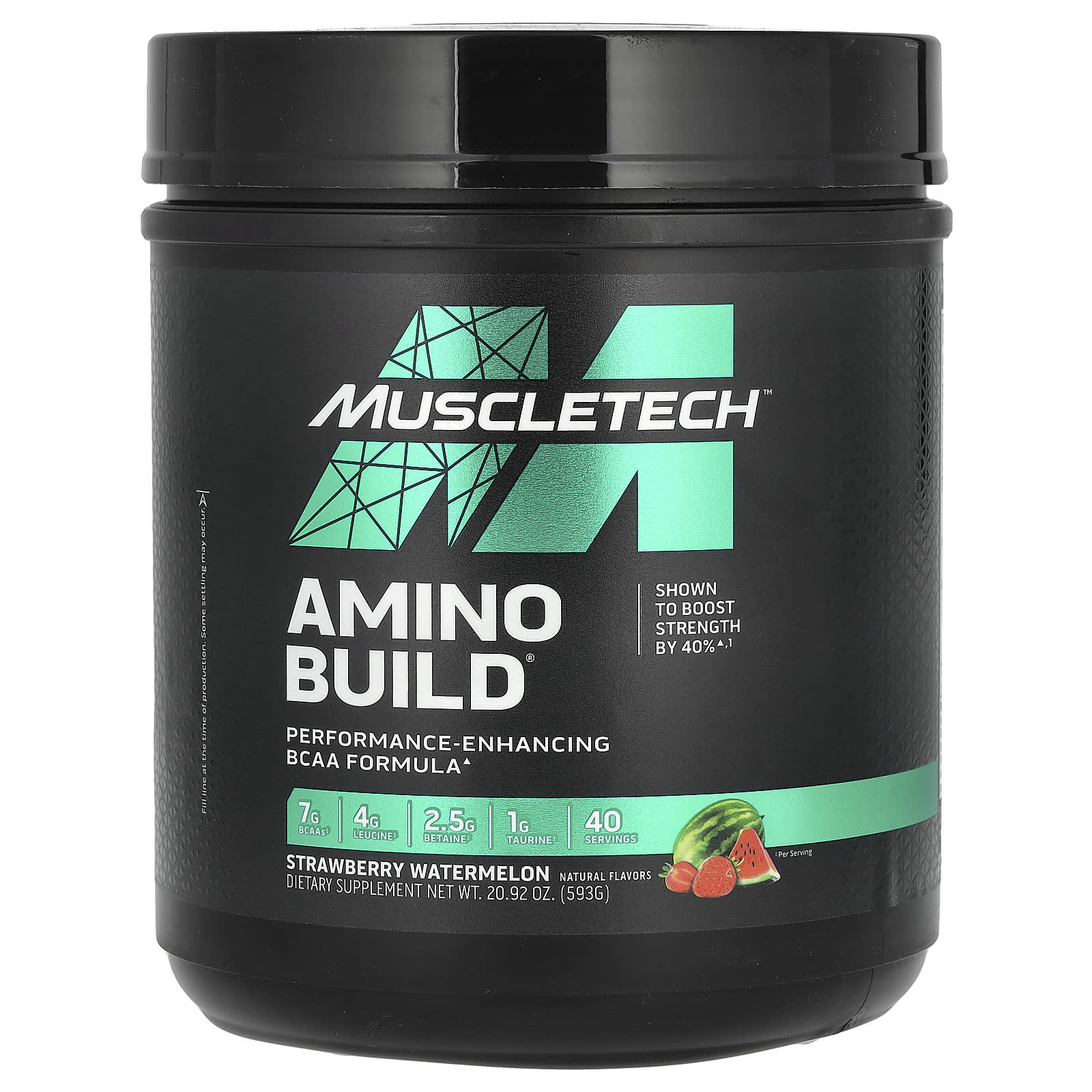 MuscleTech, Amino Build, аминокислоты, клубника и арбуз, 593 г (20,92 унции)