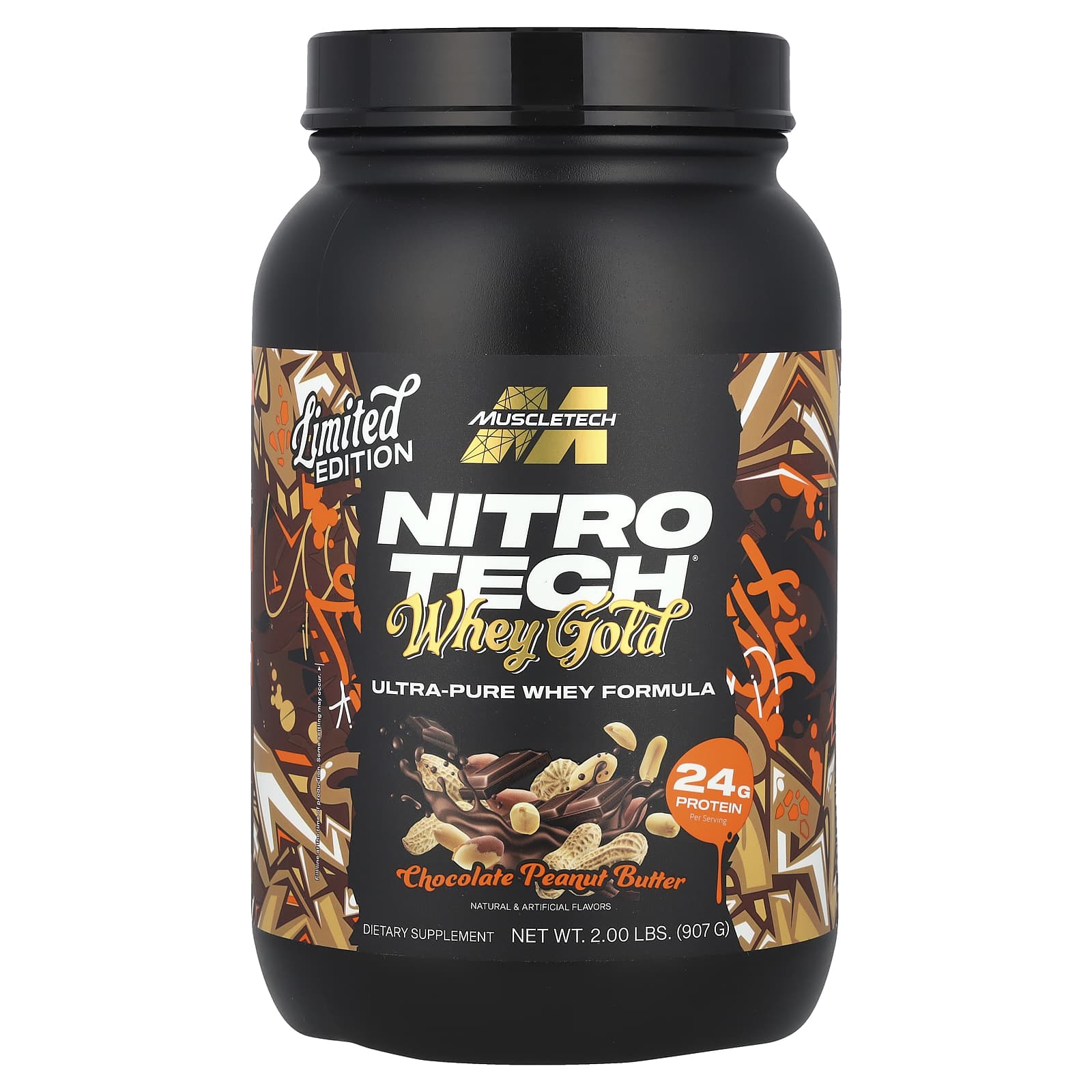 MuscleTech, Nitro Tech® Whey Gold, шоколадно-арахисовая паста, 907 г (2 фунта)