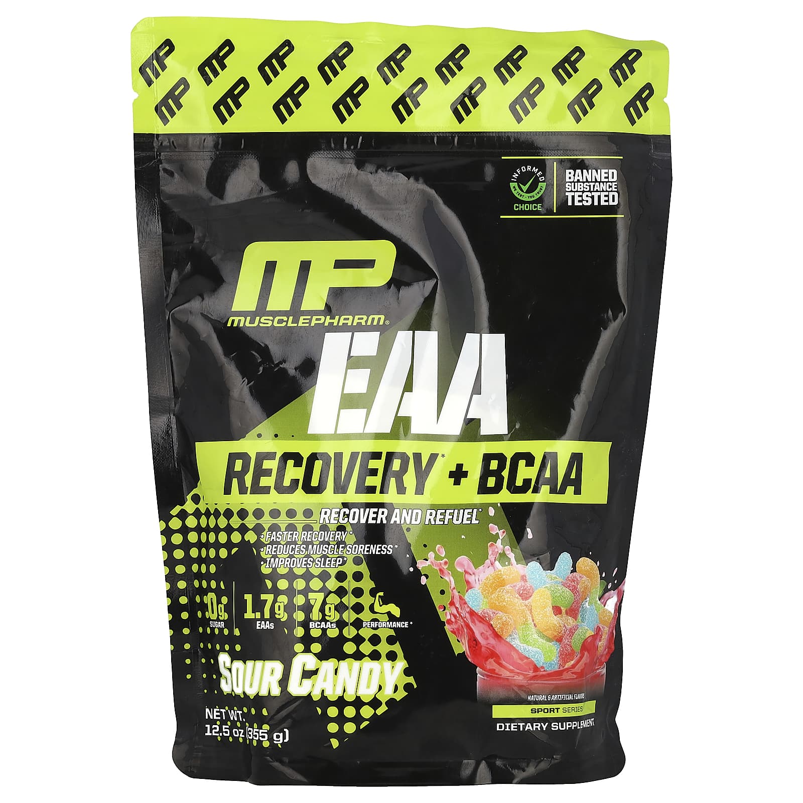 MusclePharm EAA восстановление BCAA кислые конфеты 355 г 125 унции 5890₽