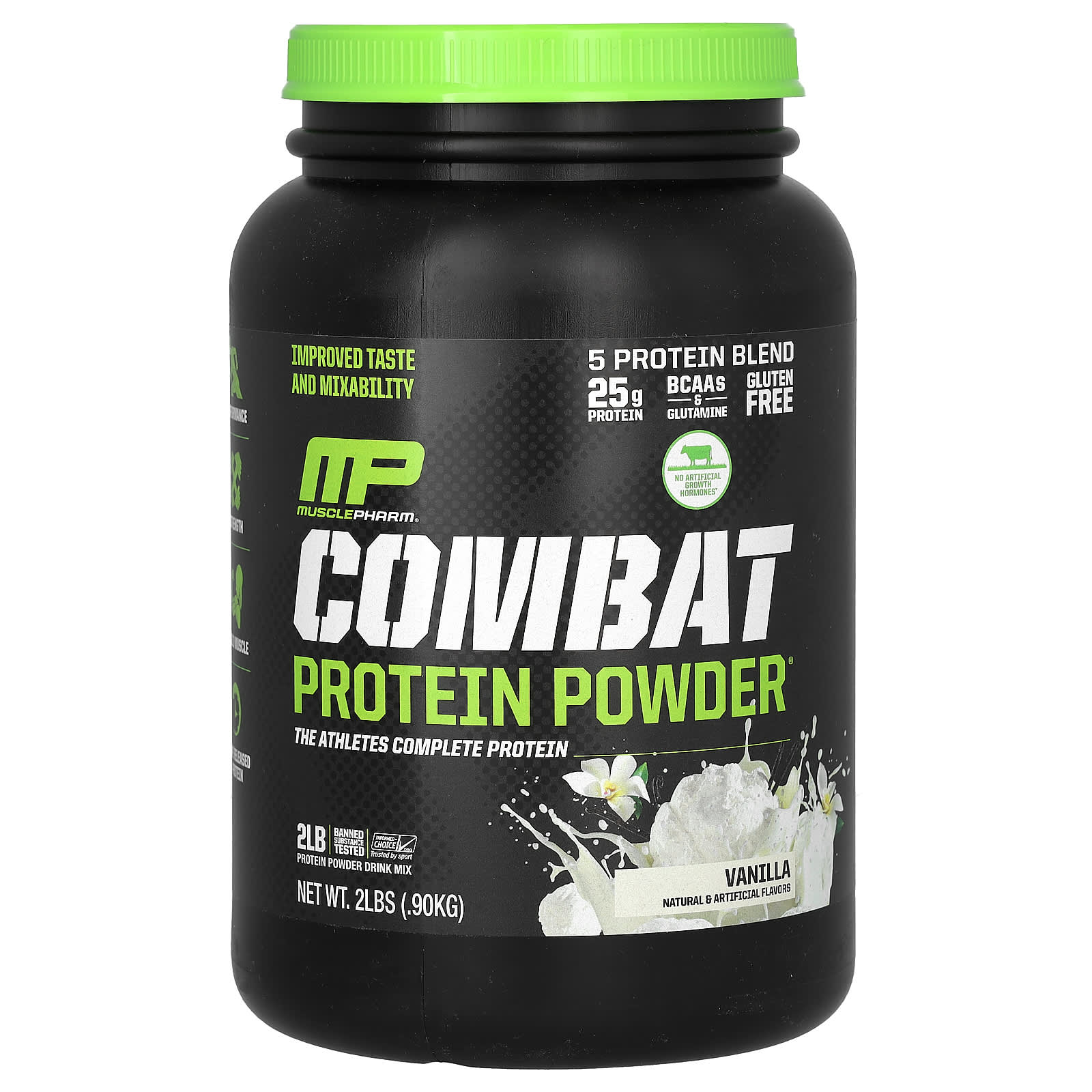 MusclePharm Combat Protein протеиновый порошок со вкусом ванили 09 кг 2 фунта 8490₽