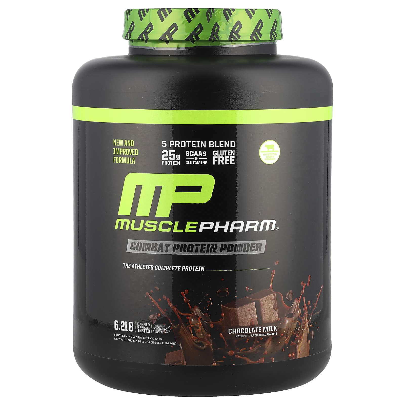 MusclePharm Combat Protein протеиновый порошок со вкусом шоколадного молока 2831 г 62 фунта 19490₽