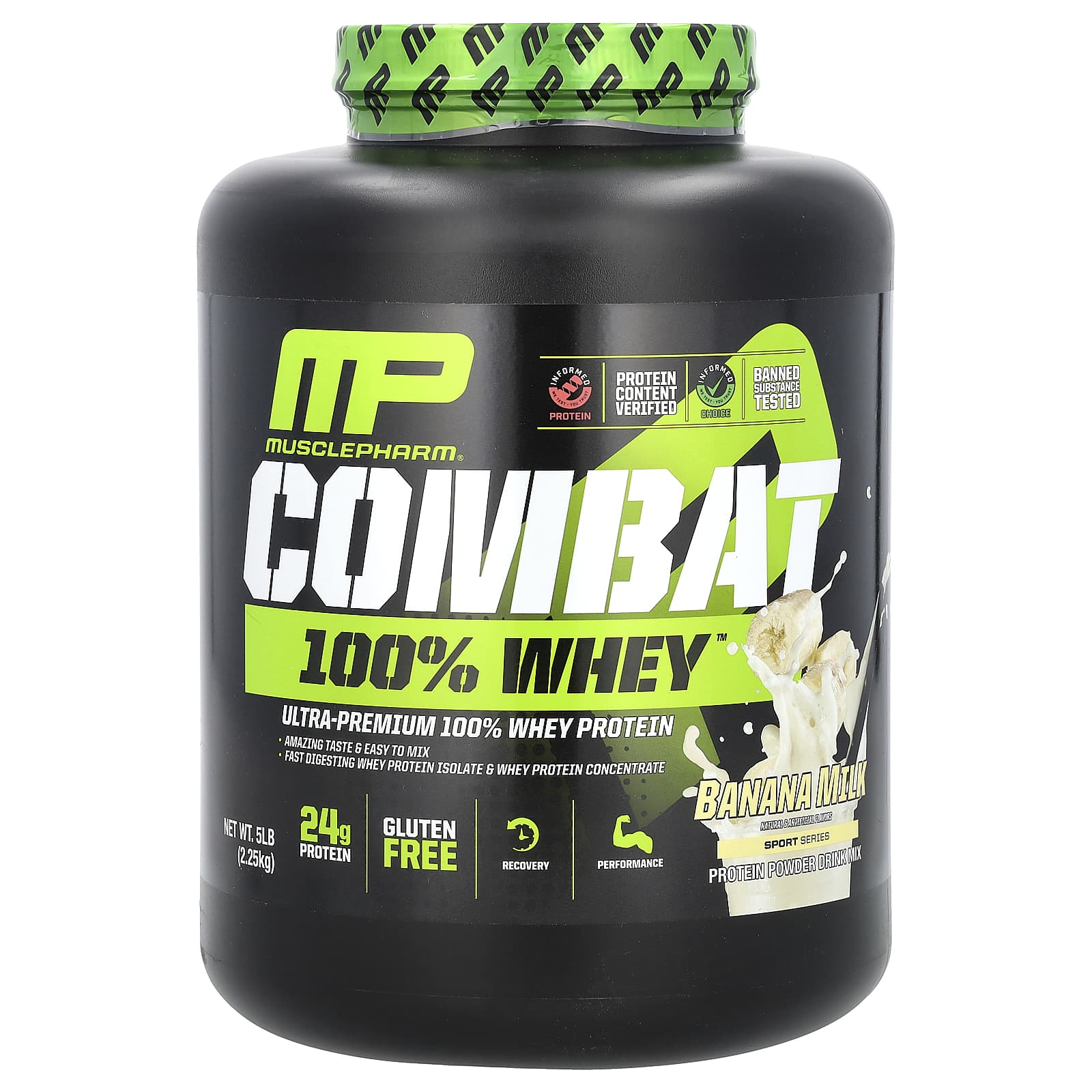 MusclePharm Combat 100 сыворотка банановое молоко 225 кг 5 фунтов 16590₽