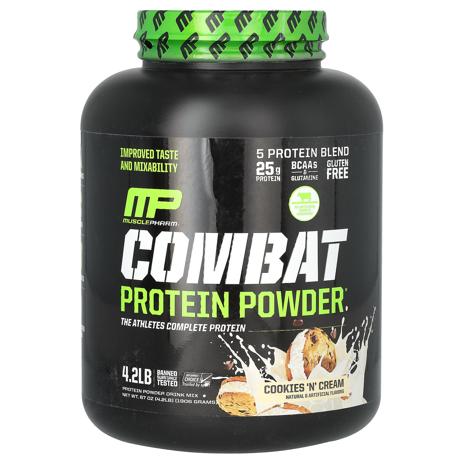 MusclePharm Combat протеиновый порошок печенье и крем 1906 г 42 фунта 13790₽