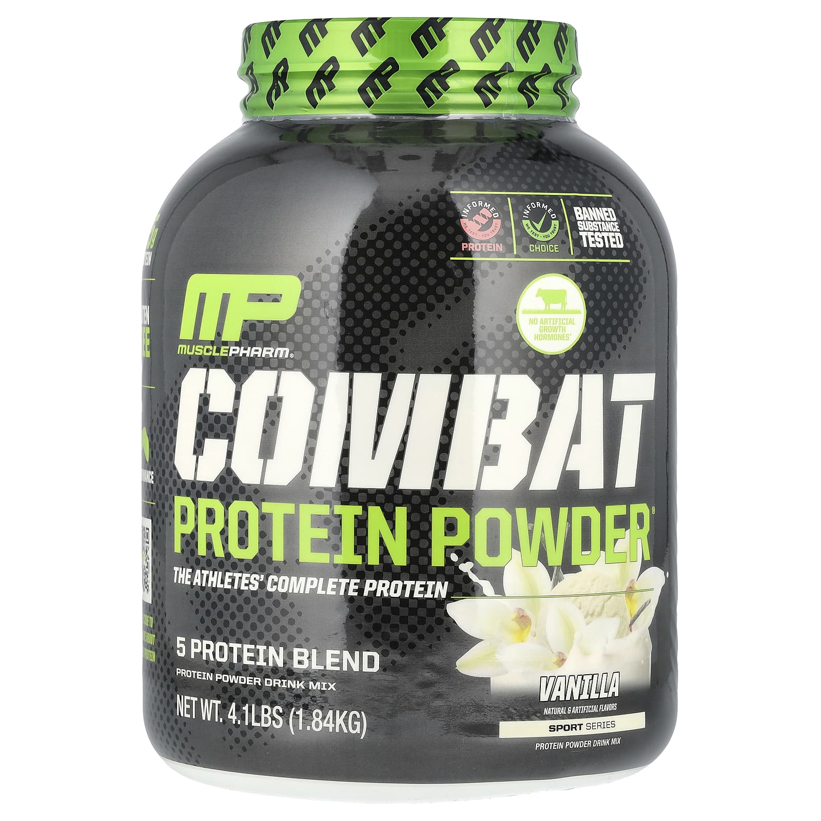 MusclePharm Combat Protein протеиновый порошок со вкусом ванили 1842 г 41 фунта 13790₽