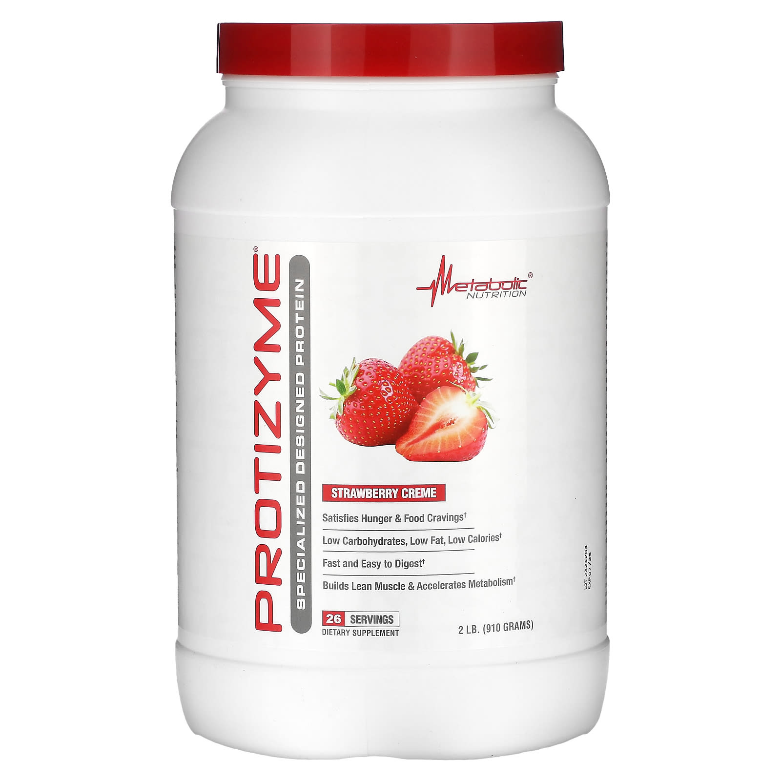 Metabolic Nutrition Protizyme Specialized Designed Protein клубничный крем 910 г 2 фунта 9790₽