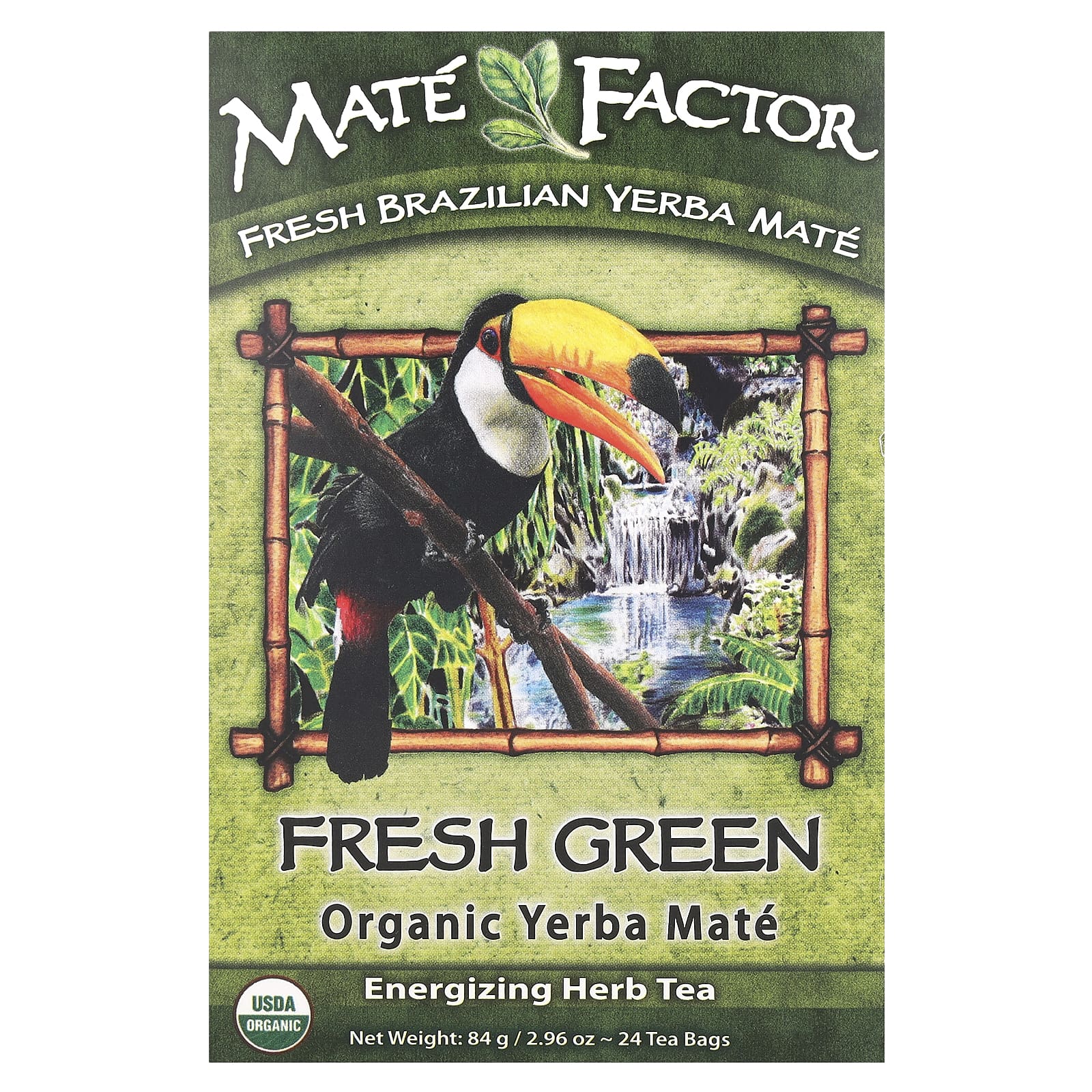 Mate Factor Органический Yerba Mate свежий зеленый чай 24 чайных пакетиков 296 унции 84 г 1790₽