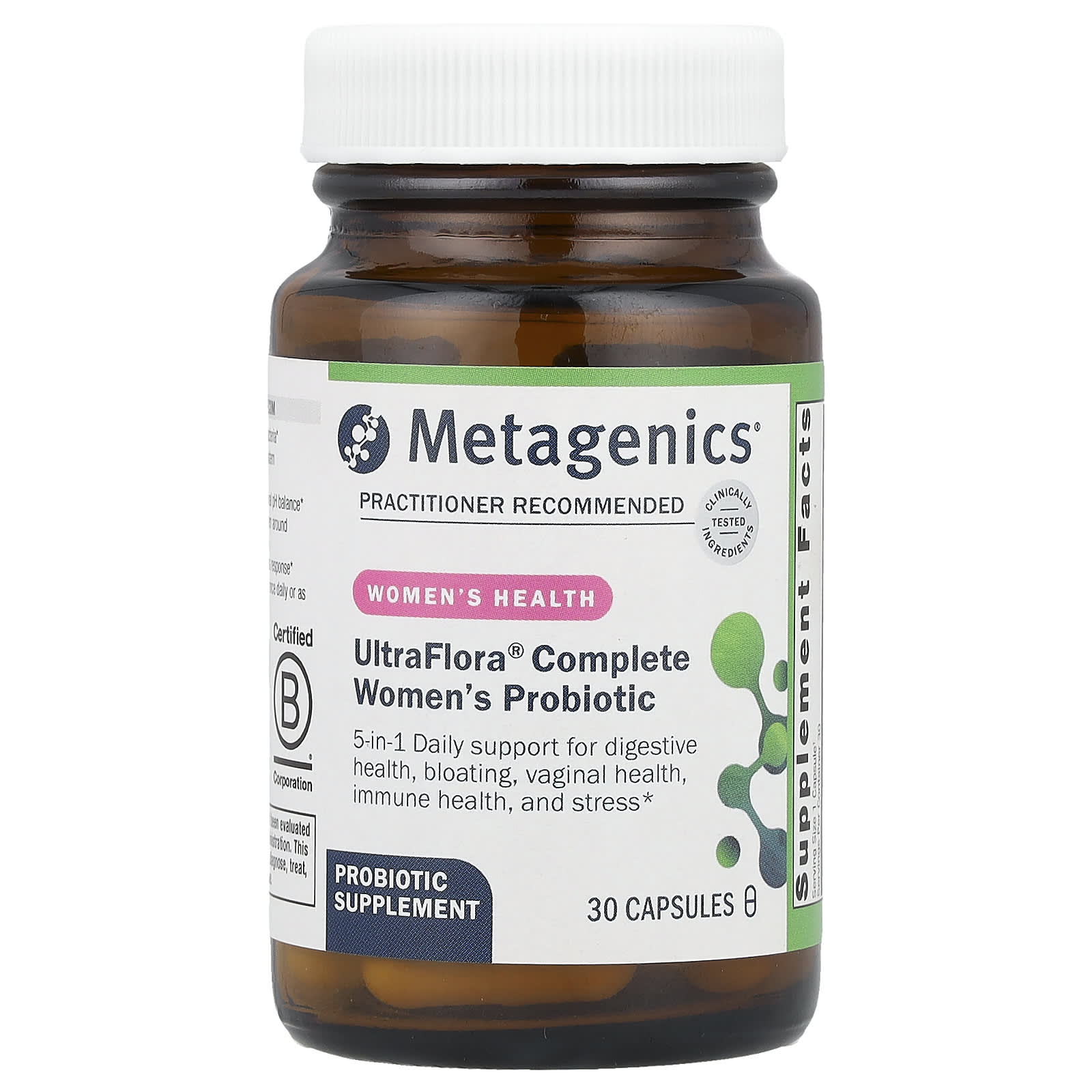 Metagenics, Полный пробиотик для женщин UltraFlora®, 30 капсул