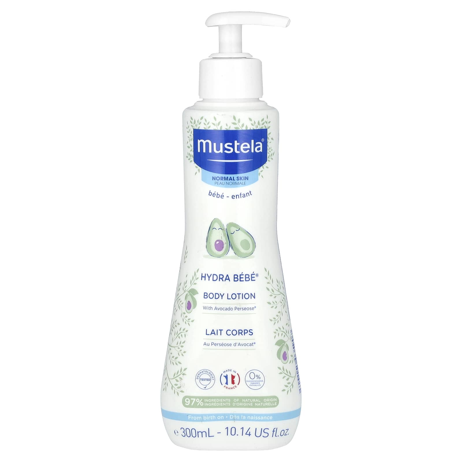 Mustela, Baby, увлажняющий лосьон для тела с авокадо, 300 мл (10,14 жидк. унции)