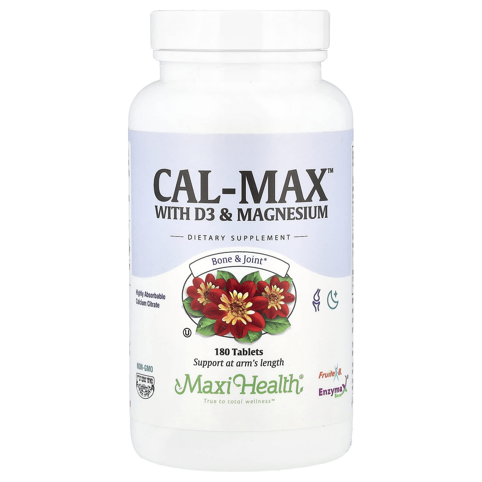 Maxi Health, Cal-Max ™ с D3 и магнием, 180 таблеток