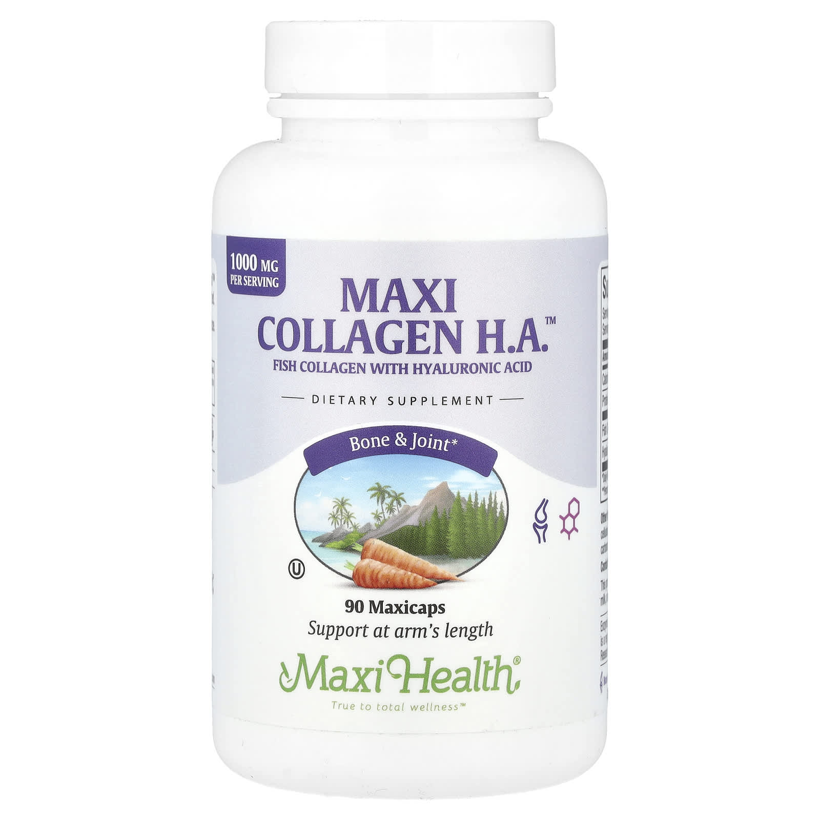 Maxi Health, Maxi Collagen HA ™, 1000 мг, 90 капсул Maxicap (333 мг в капсуле)