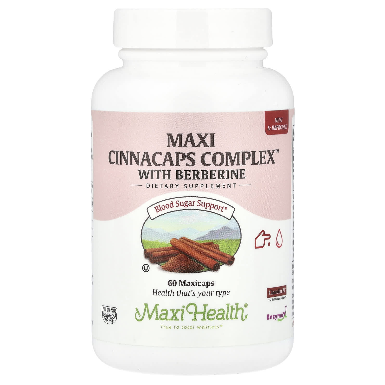 Maxi Health, Maxi Cinnacaps Complex ™ с берберином, 60 капсул MaxiCap