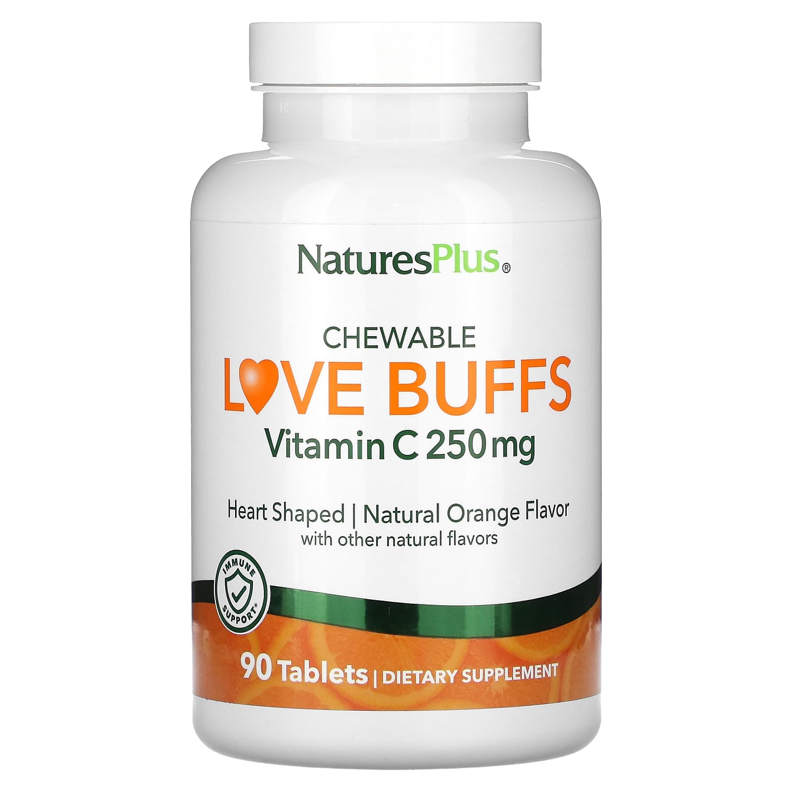 NaturesPlus Chewable Love Buffs витамин C натуральный апельсин 250 мг 90 таблеток 3590₽