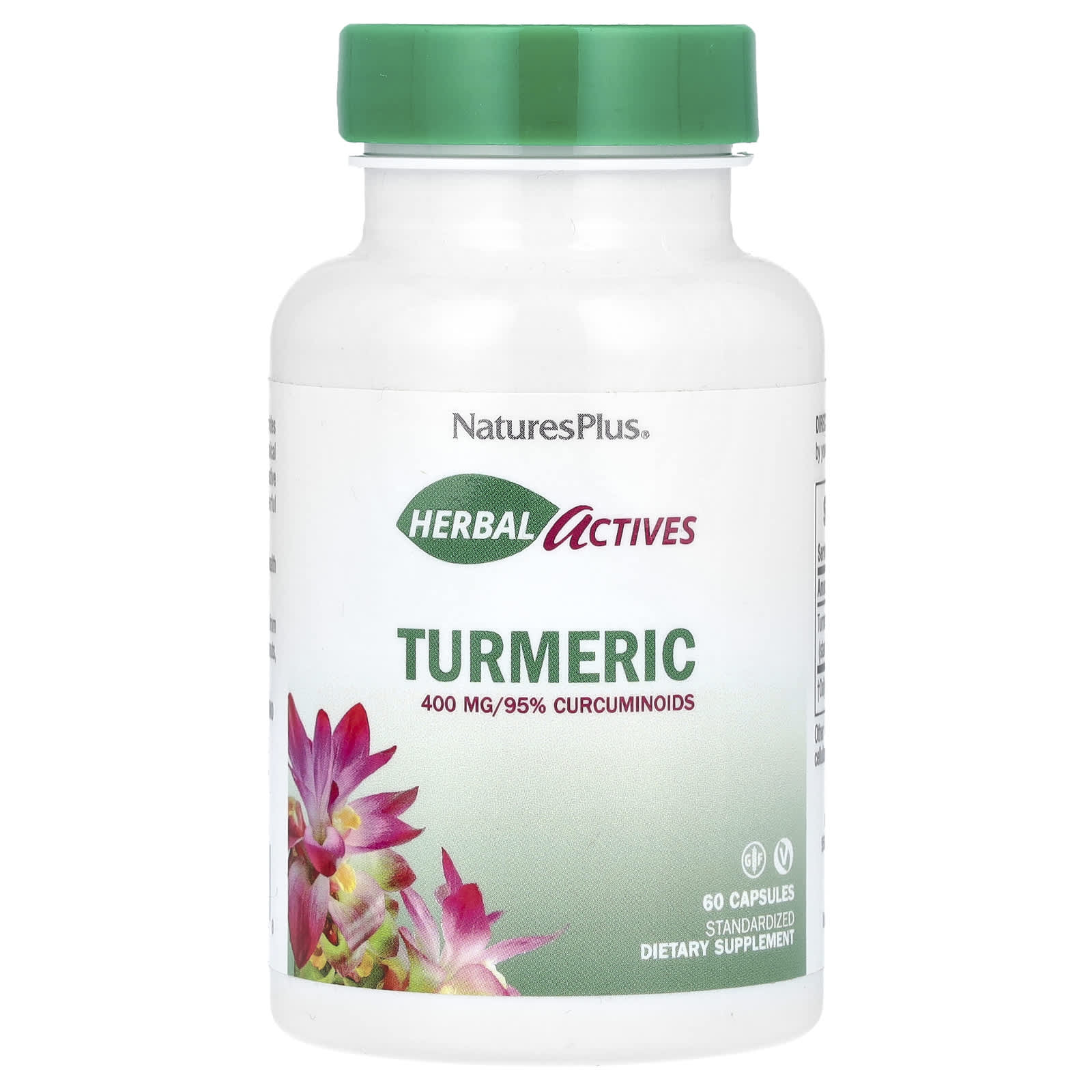 NaturesPlus Herbal Actives куркума 400 мг 60 капсул 4090₽