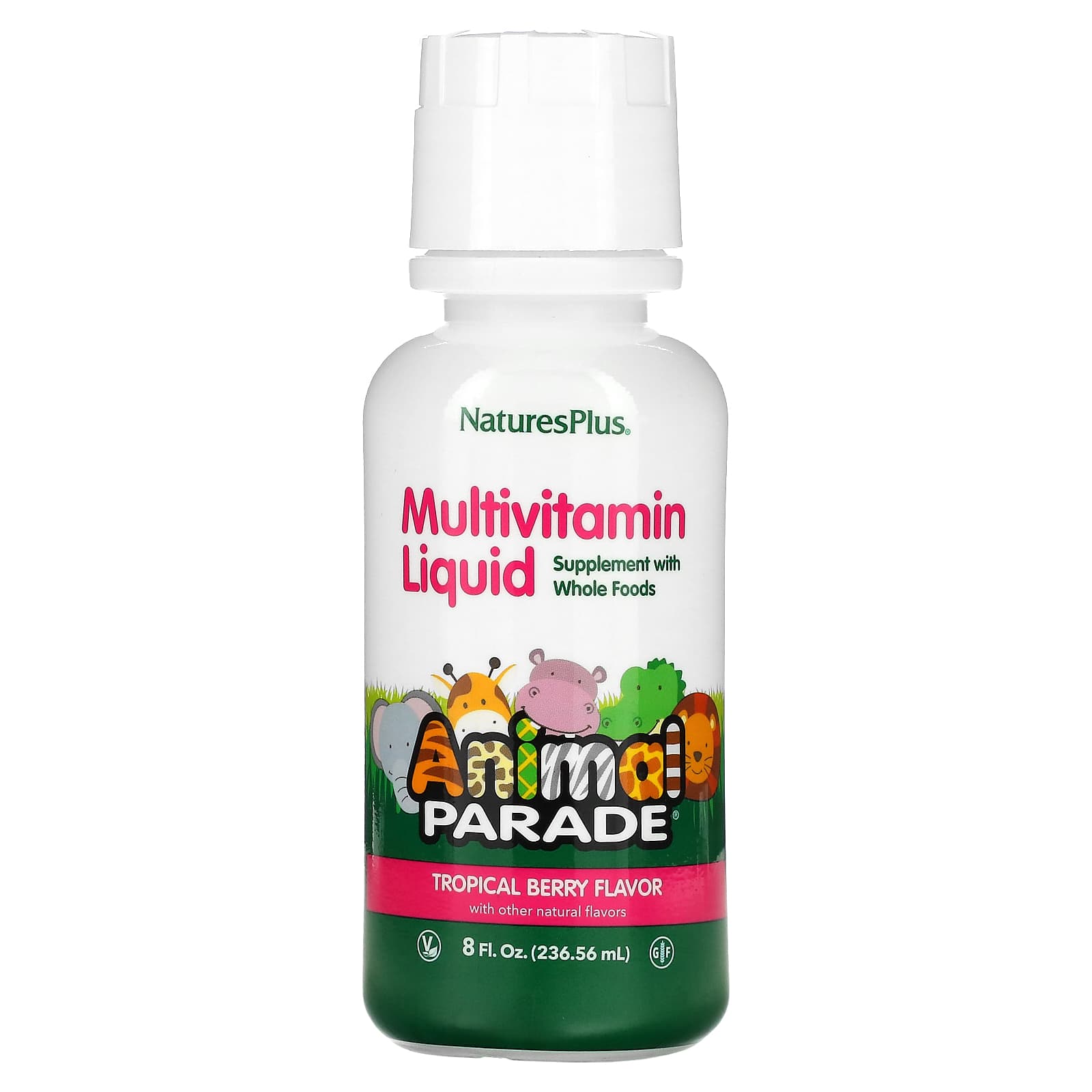 NaturesPlus Source of Life Animal Parade жидкие мультивитамины для детей вкус натуральных тропических ягод 23656 мл 8 жидк унций 2190₽