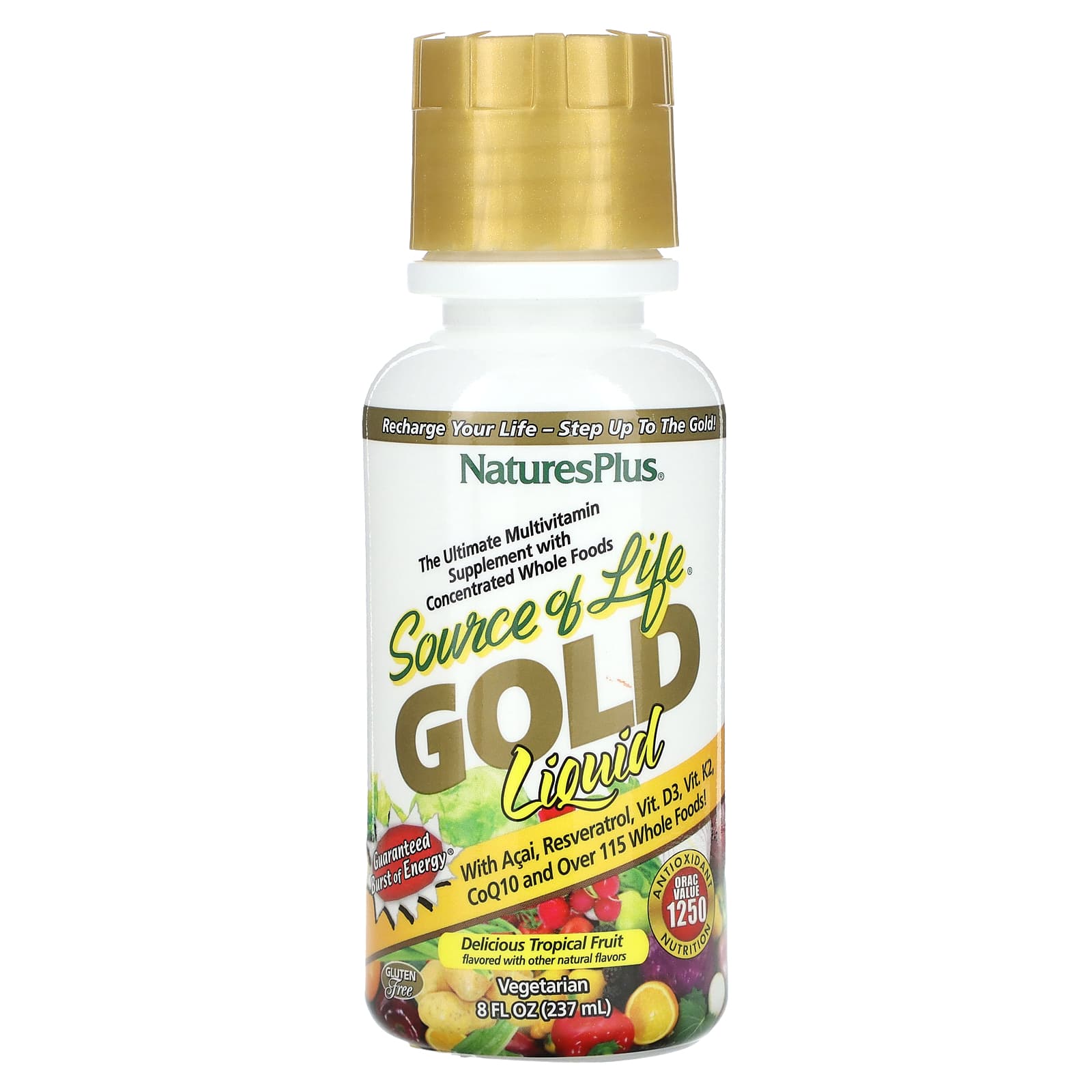 NaturesPlus Source of Life Gold Liquid тропические фрукты 236 мл 8 жидк Унций 2790₽