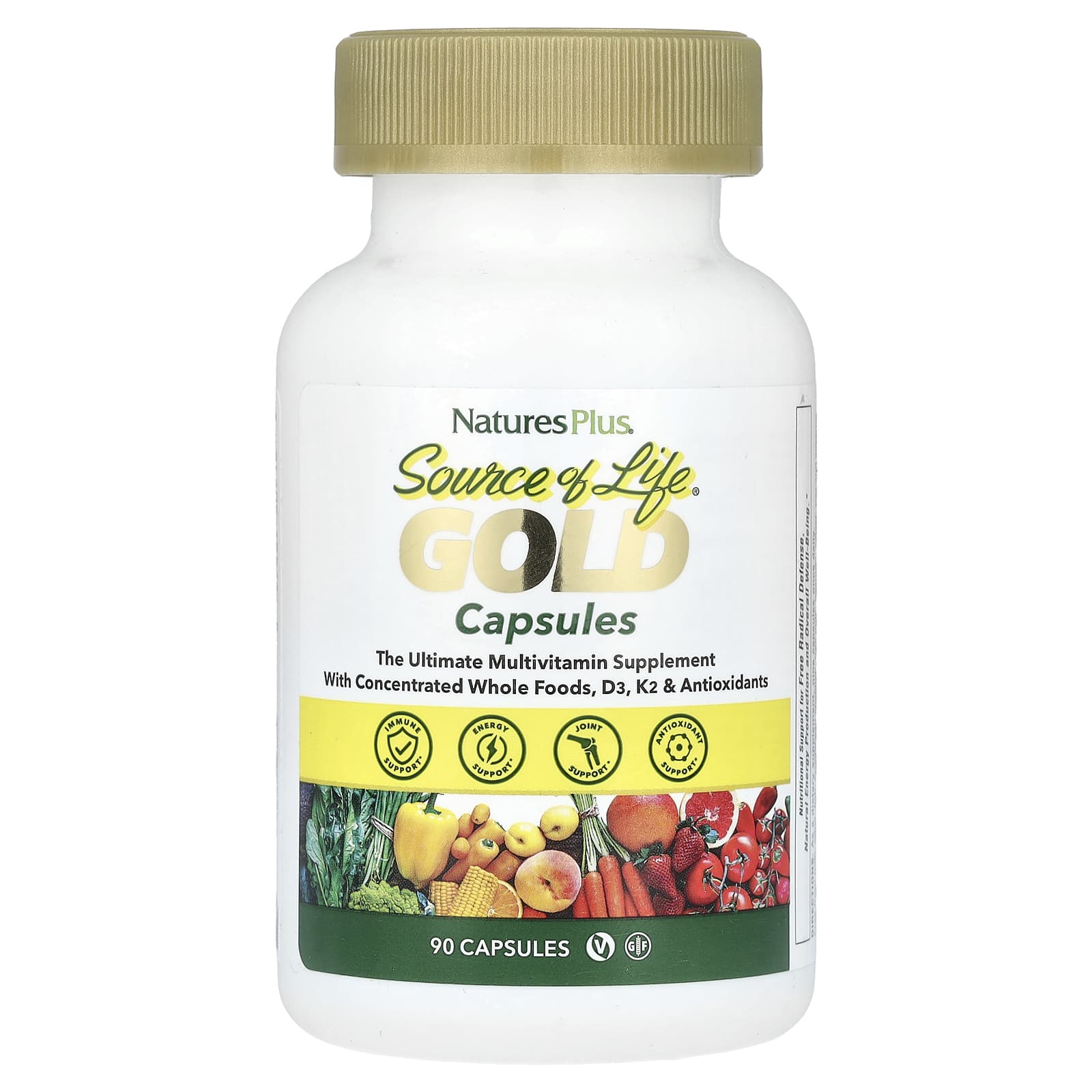 NaturesPlus Source of Life Gold Capsules 90 вегетарианских капсул 5290₽