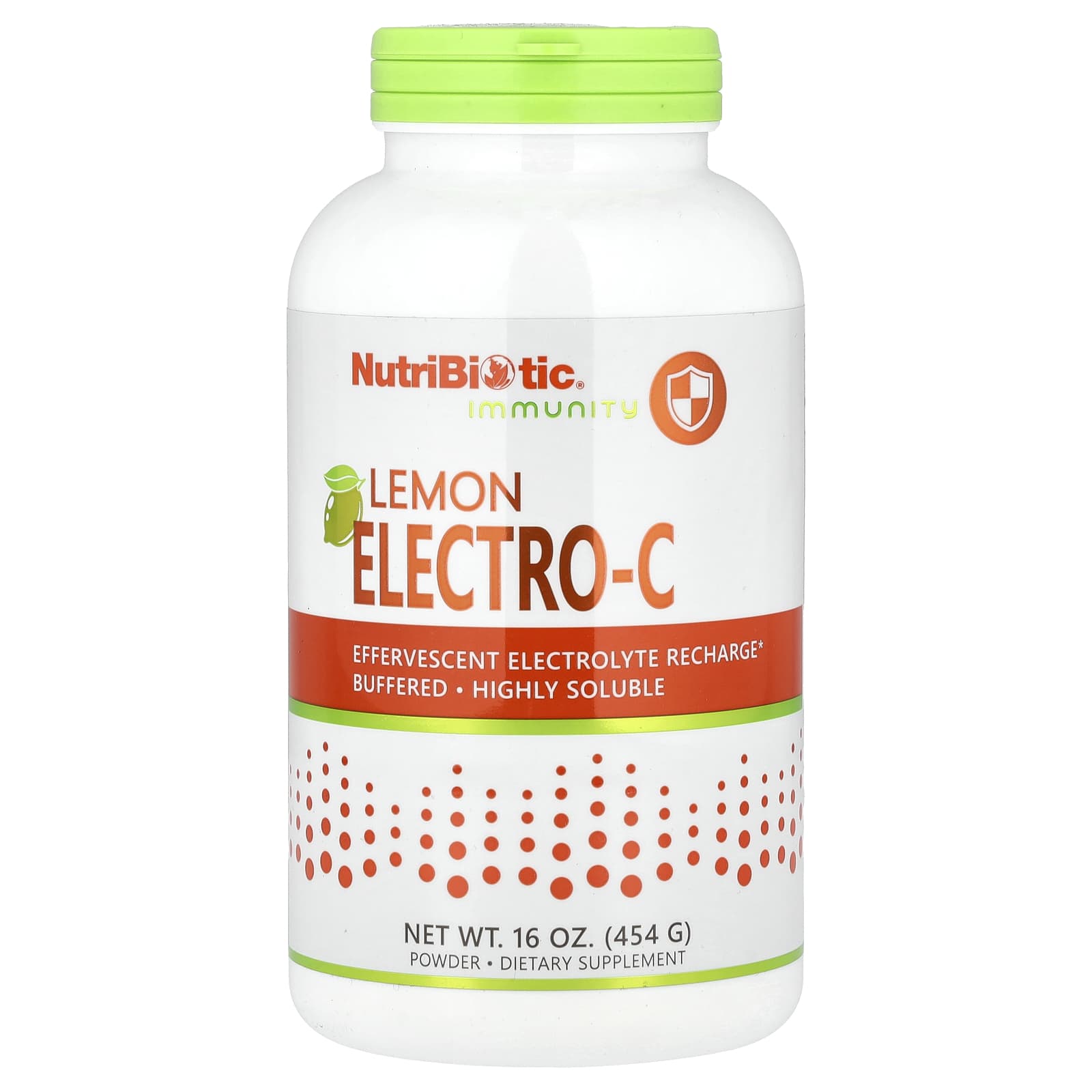 NutriBiotic Immunity Лимонный порошок Electro-C 16 унций 454 г 3390₽