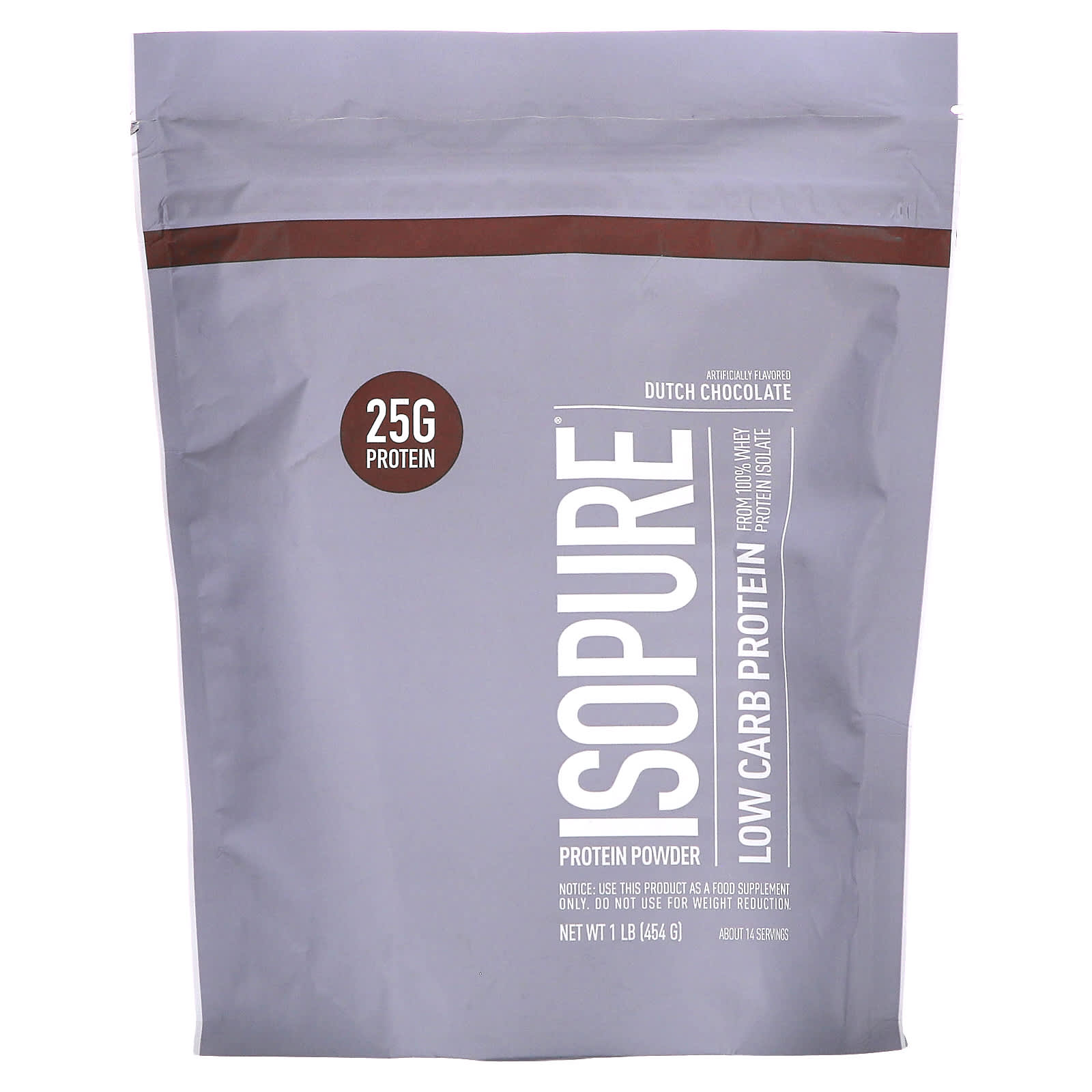 Isopure Протеиновый порошок с низким содержанием углеводов голландский шоколад 1 фунт 454 г 5190₽