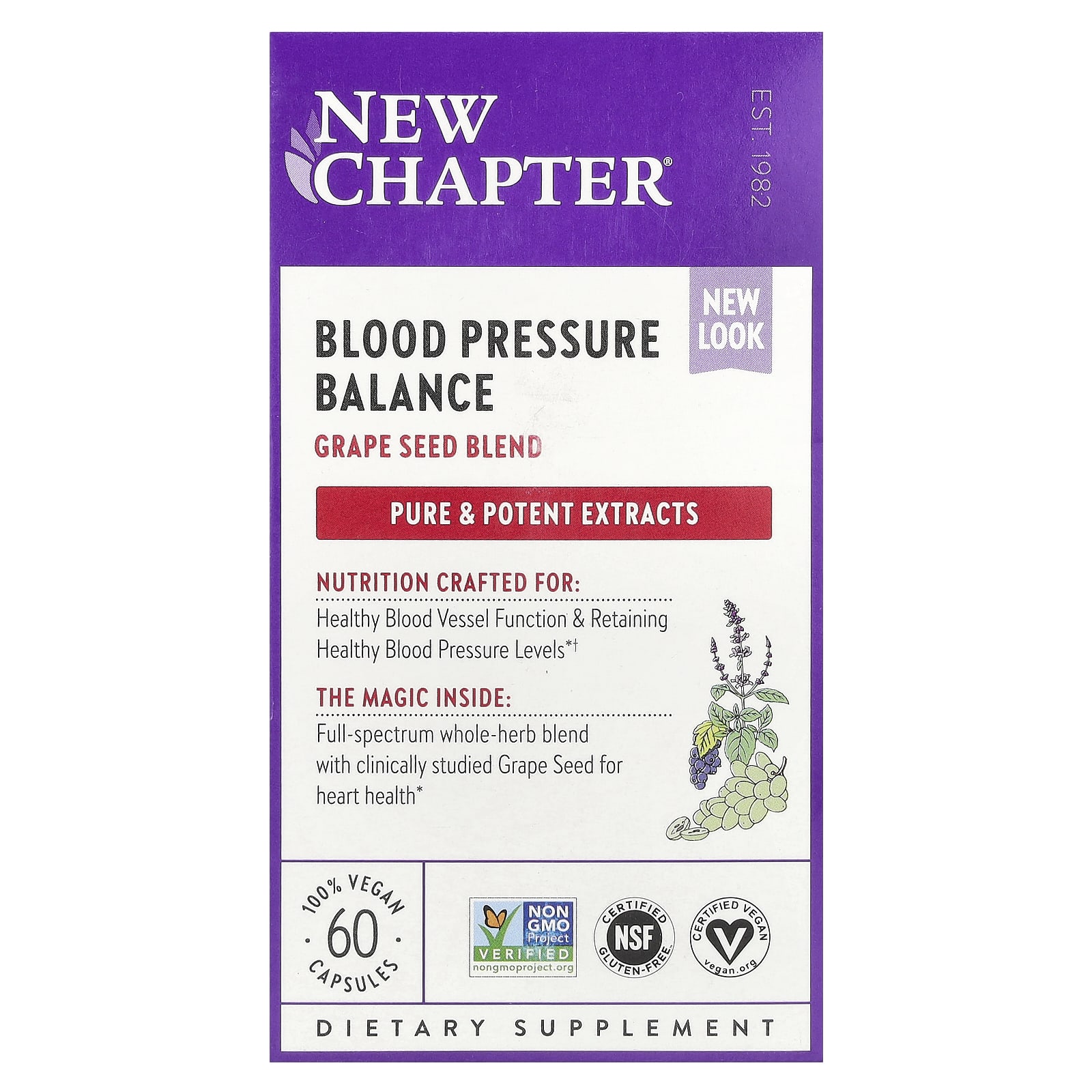 New Chapter Blood Pressure Balance поддержка артериального давления 60 веганских капсул 10690₽