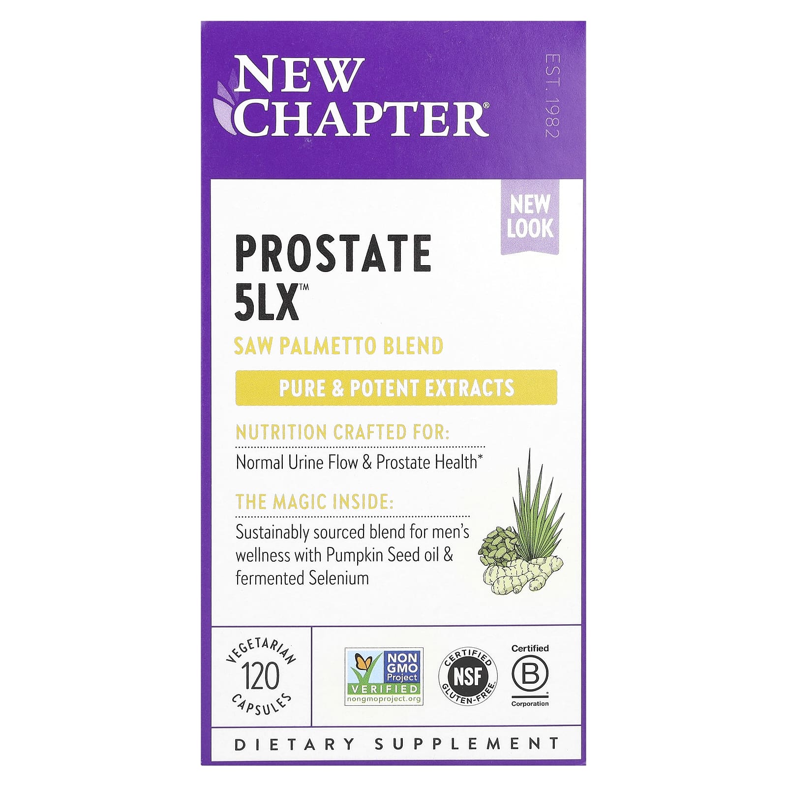 New Chapter Prostate 5LX 120 вегетарианских капсул 8590₽
