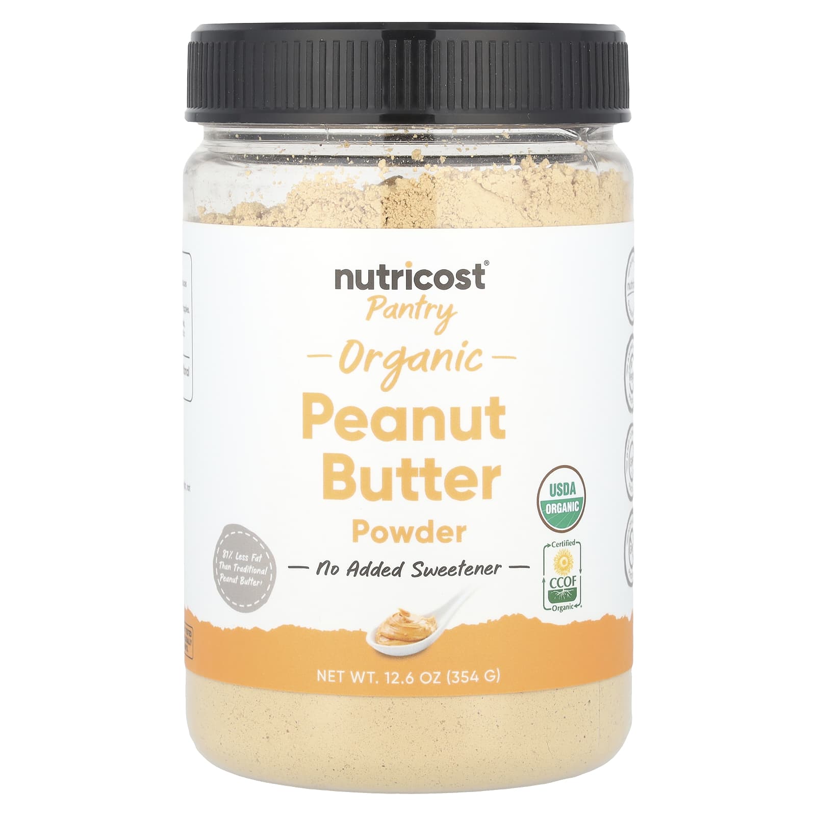 Nutricost, Pantry, органическое арахисовое масло в порошке, 354 г (12,6 унции)