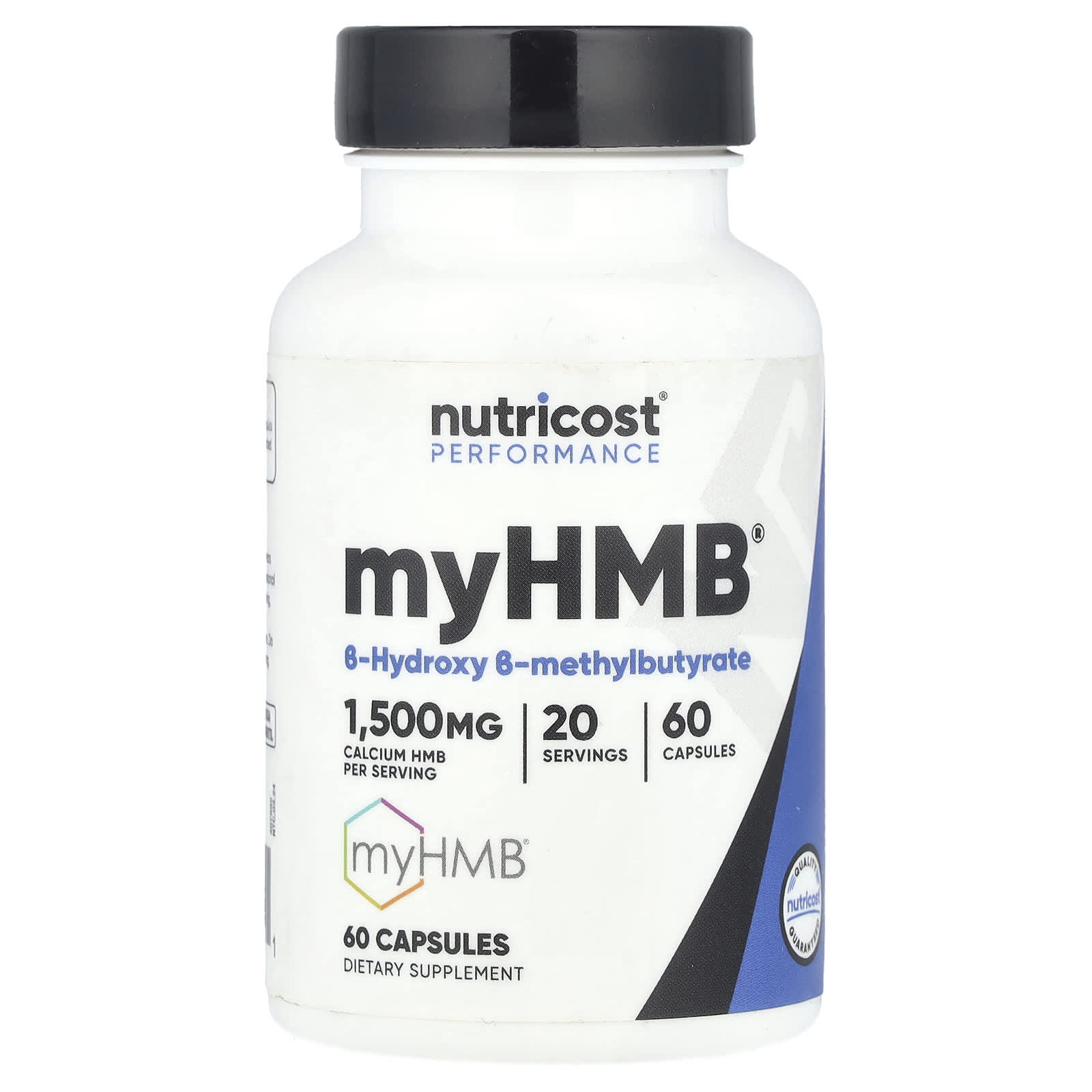 Nutricost, Performance, myHMB®, 1500 мг, 60 капсул (500 мг в 1 капсуле)