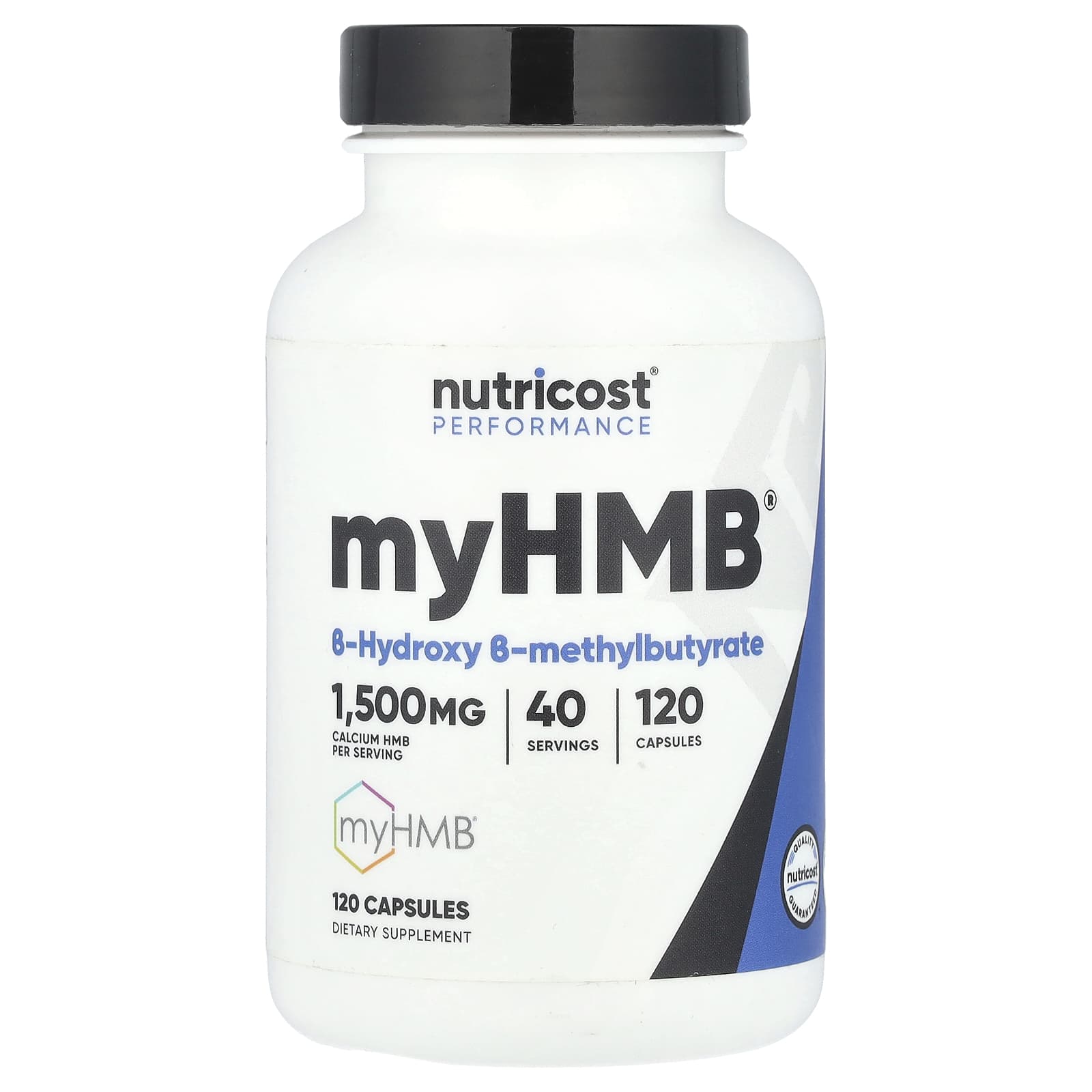 Nutricost, Performance, myHMB®, 1500 мг, 120 капсул (500 мг в 1 капсуле)