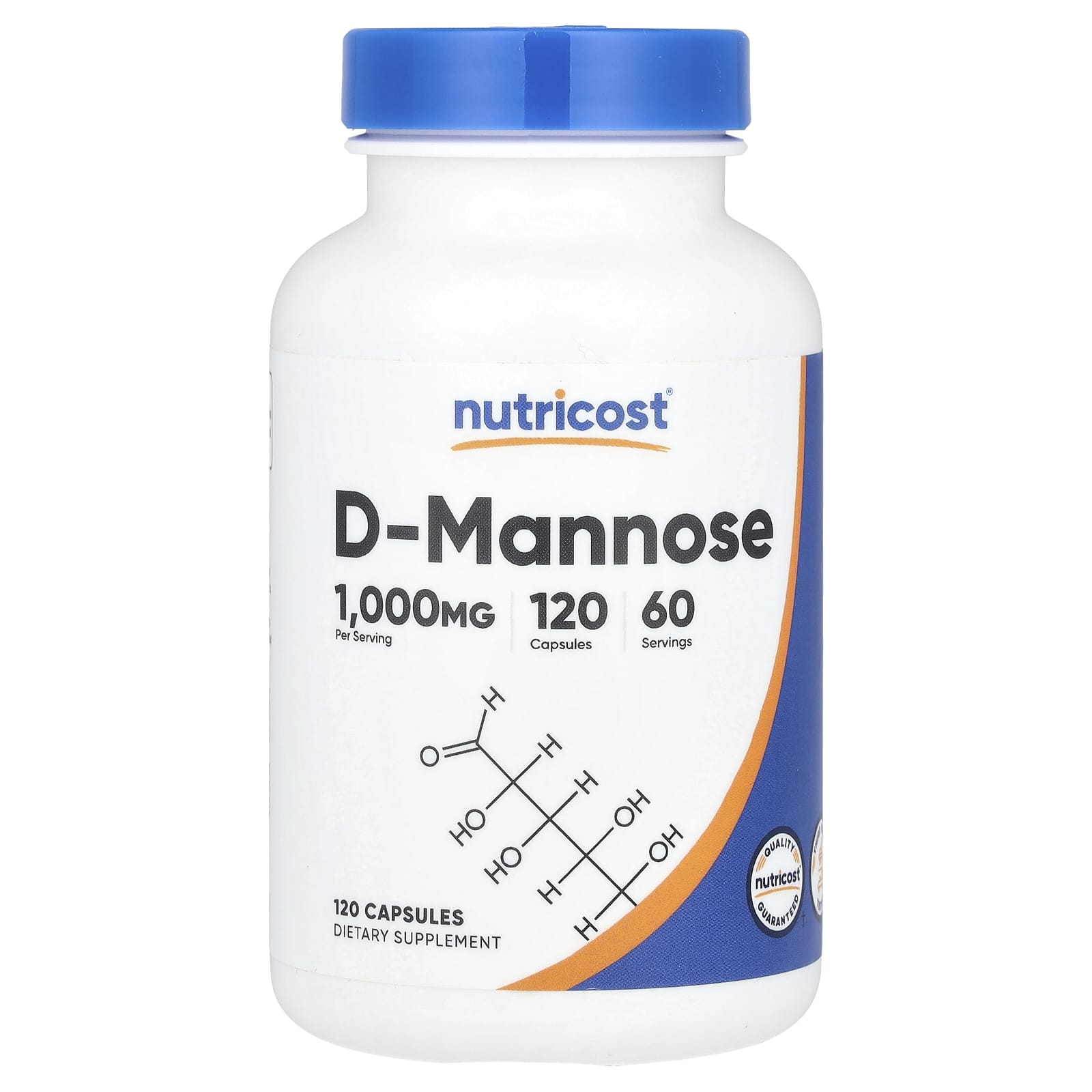 Nutricost, D-Mannose, 1,000 mg, 120 Capsules (500 mg Per Capsule)