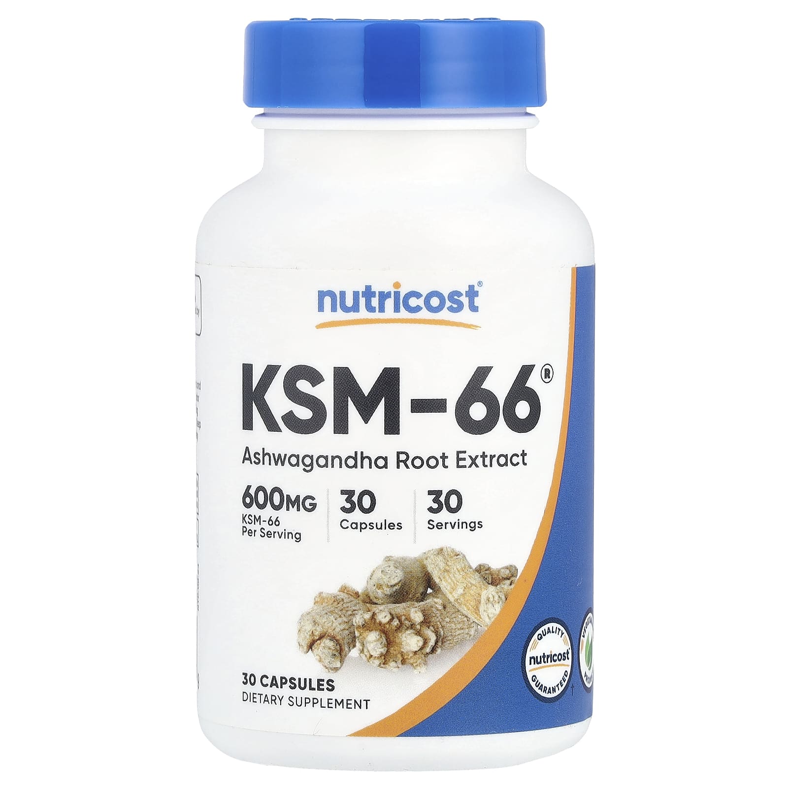 Nutricost, KSM-66®, 600 мг, 30 капсул