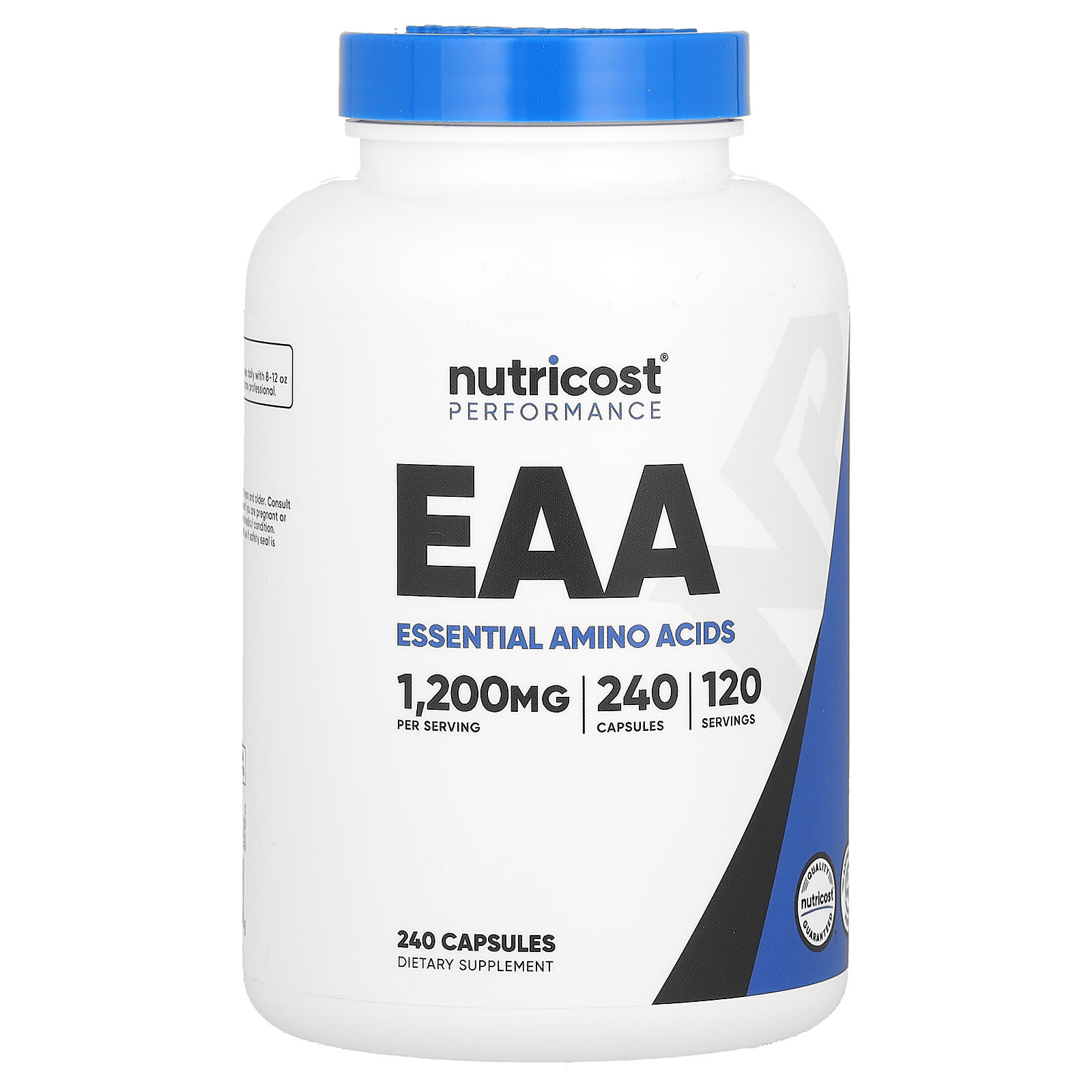 Nutricost, Performance, незаменимые аминокислоты, 1200 мг, 240 капсул (600 мг в 1 капсуле)