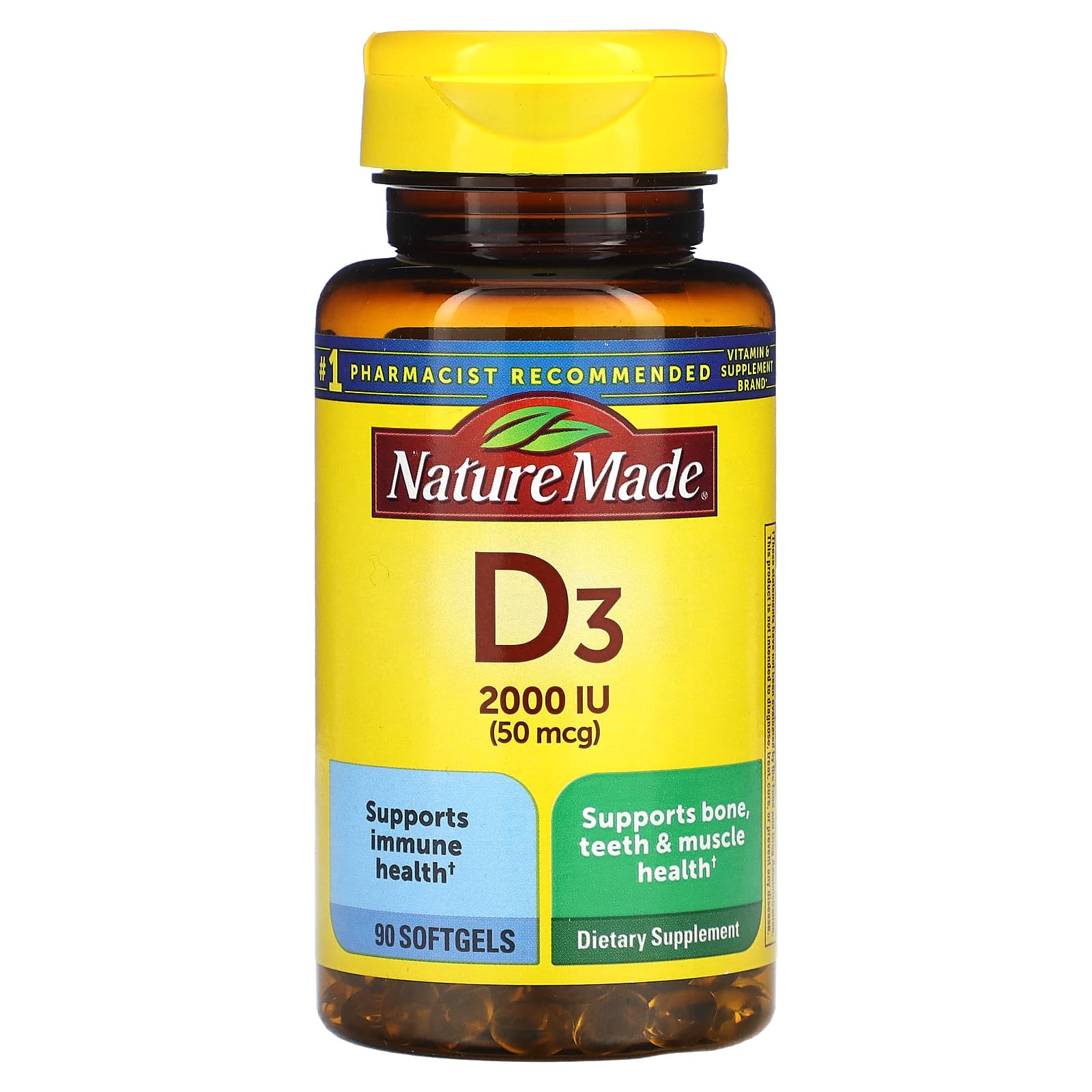 Nature Made Vitamin D3 50 mcg 90 Softgels 2190₽