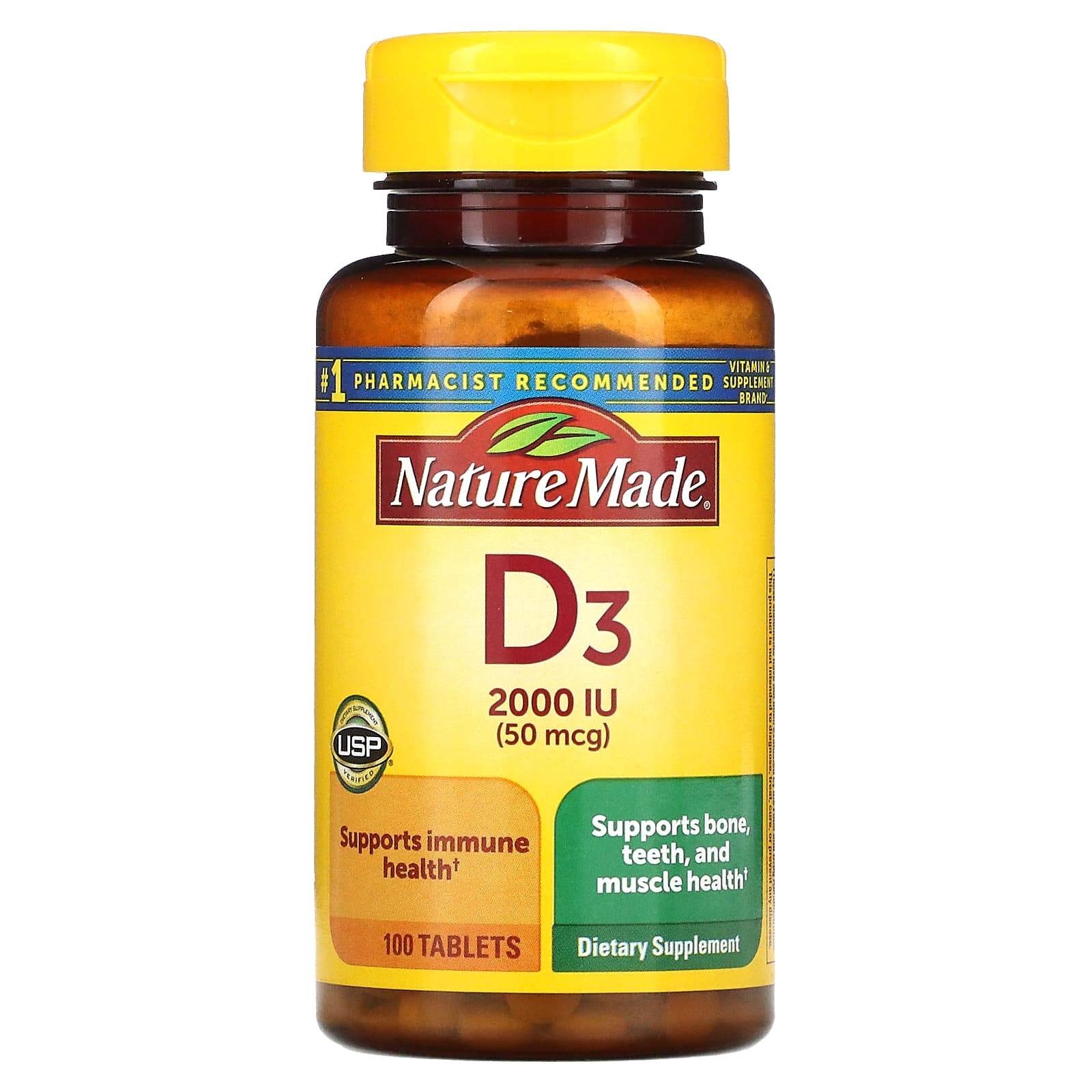Nature Made, Витамин D3, 100 таблеток