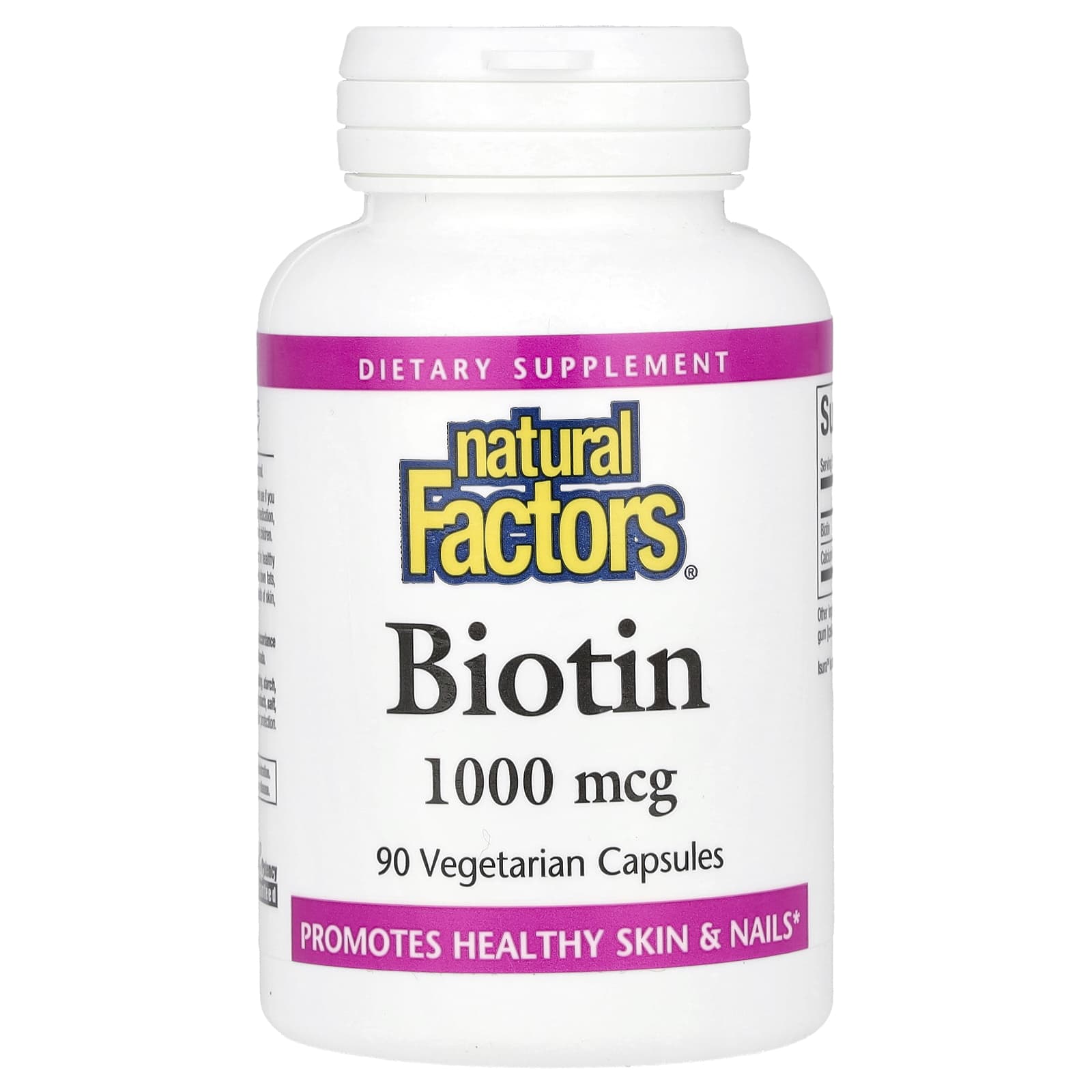 Natural Factors Биотин 1000 мкг 90 вегетарианских капсул 1990₽