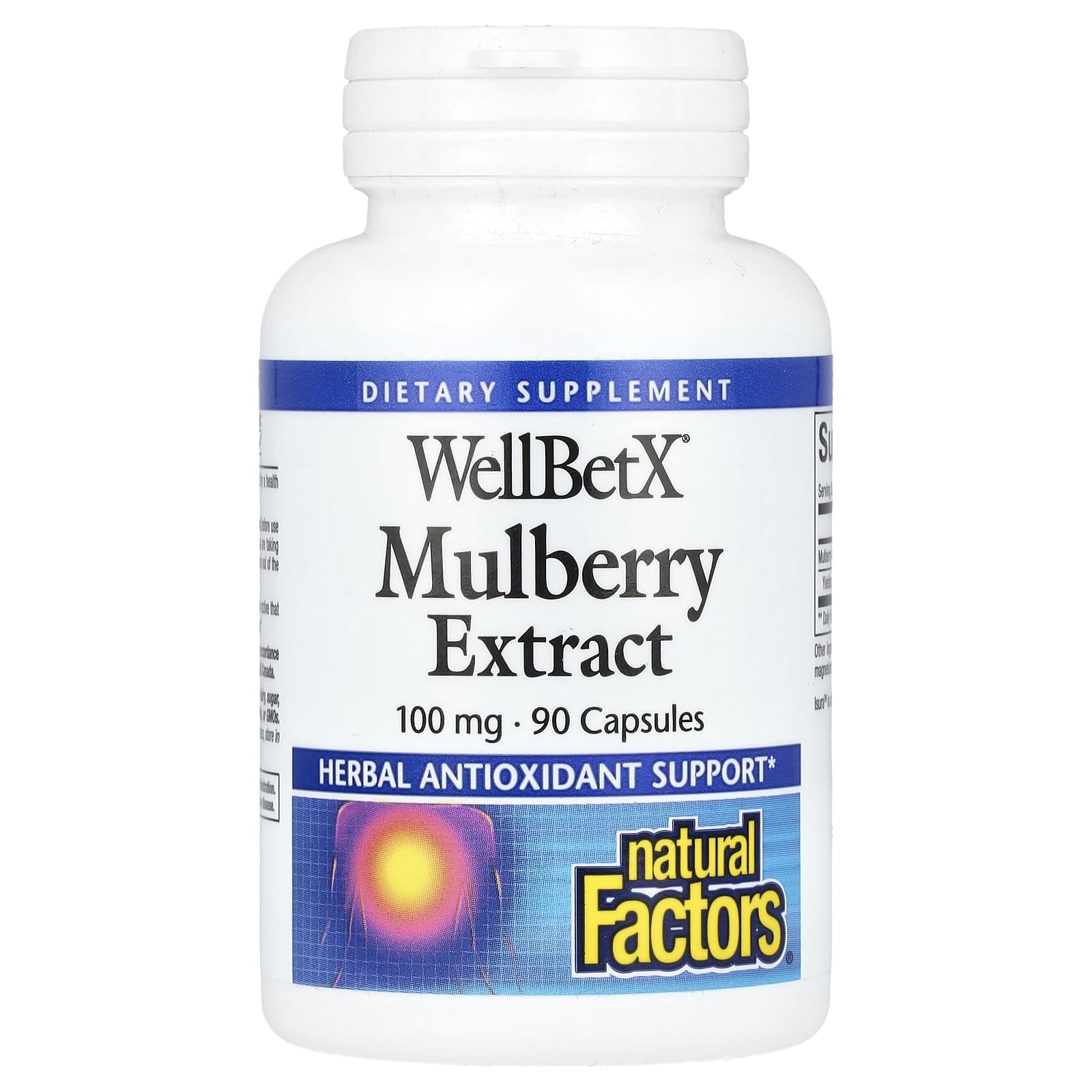 Natural Factors WellBetX экстракт шелковицы 100 мг 90 капсул 2290₽